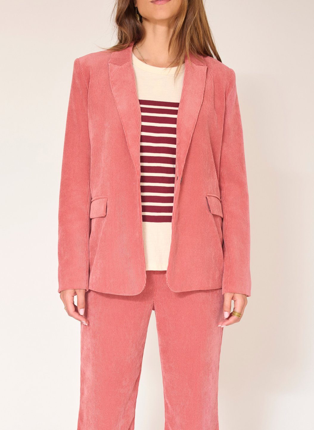 Pink corduroy blazer best sale