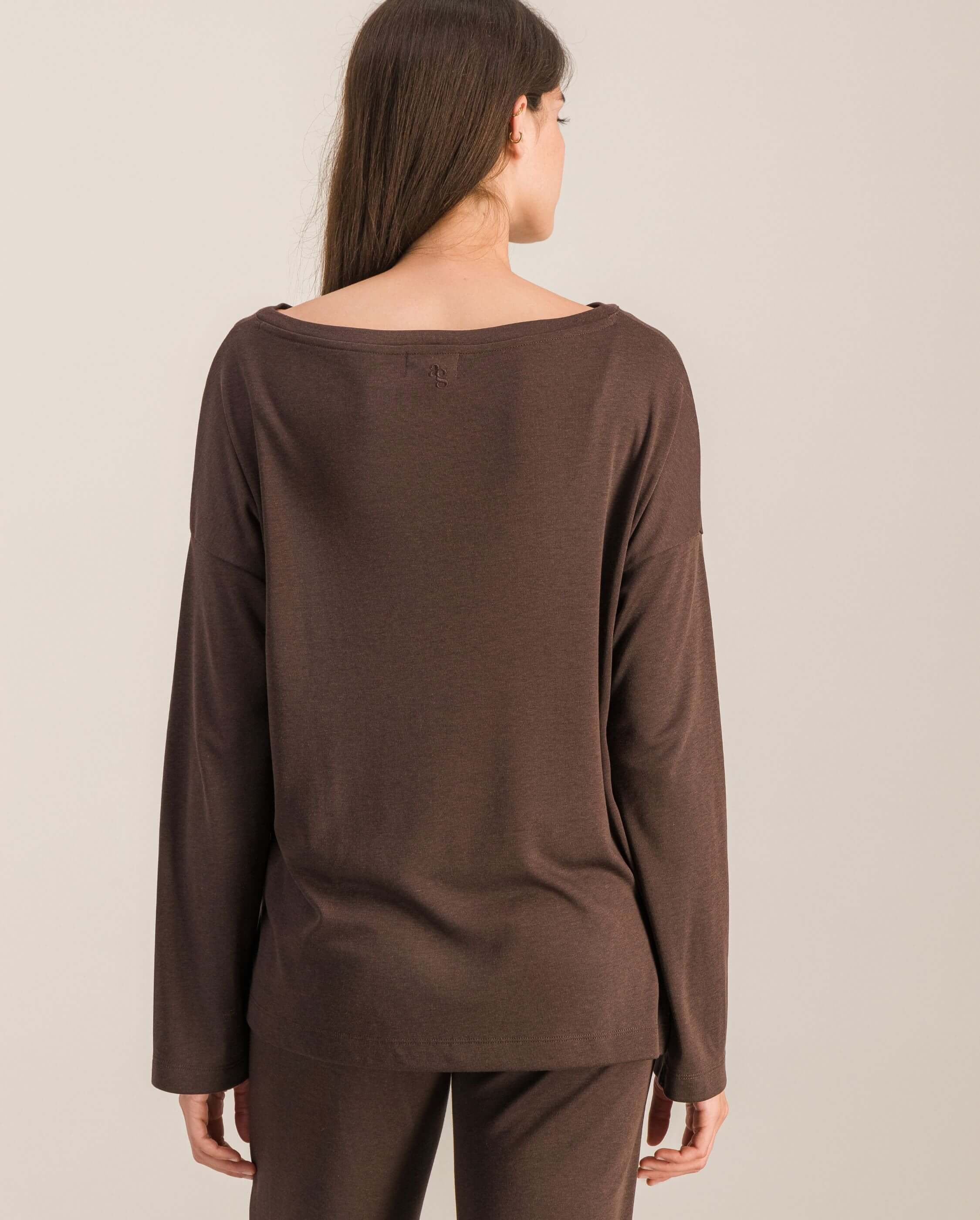 Women's pajama top, chocolate ANGARDE Brown