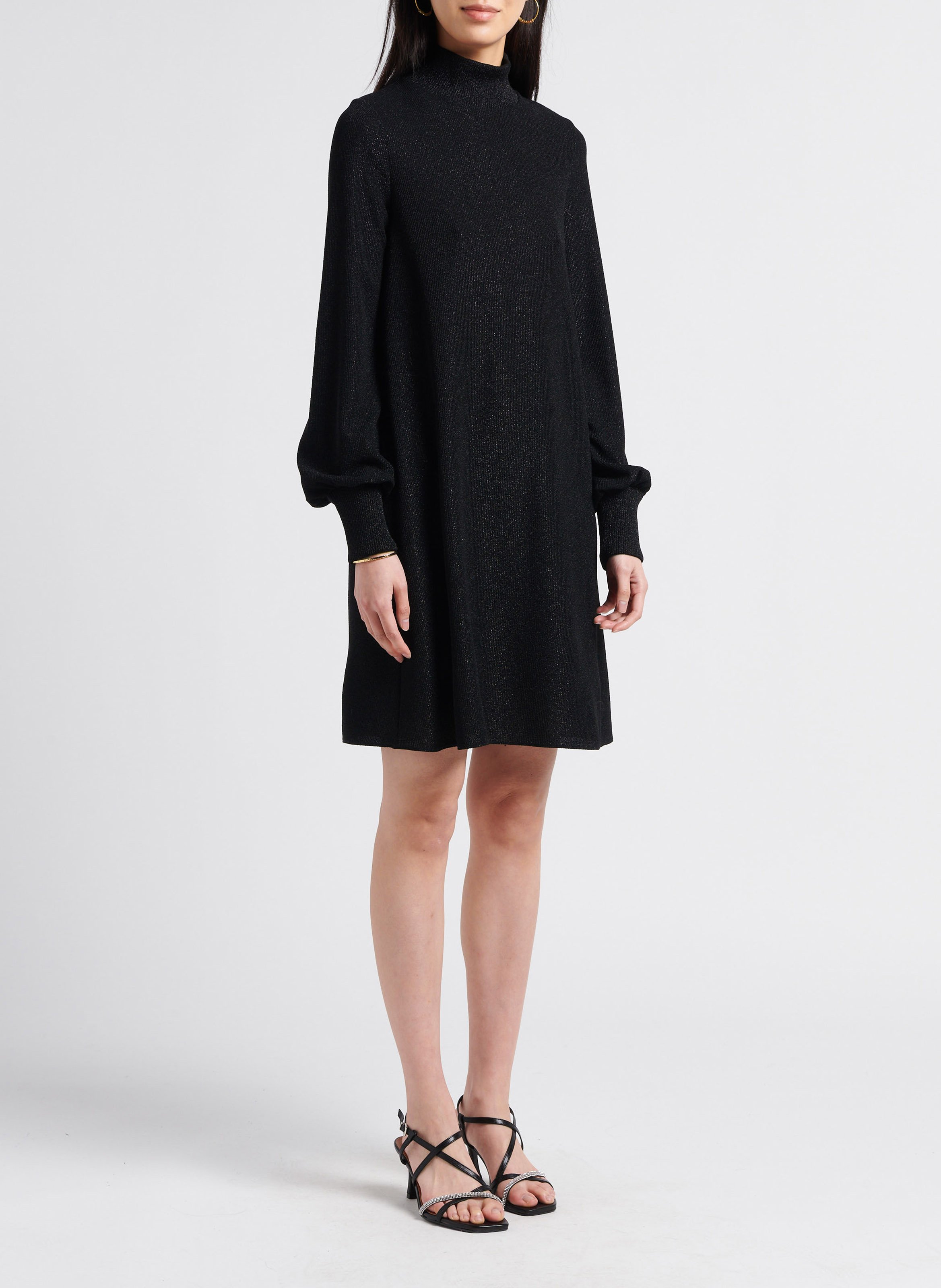 Sandales à talon en cuir  Noir