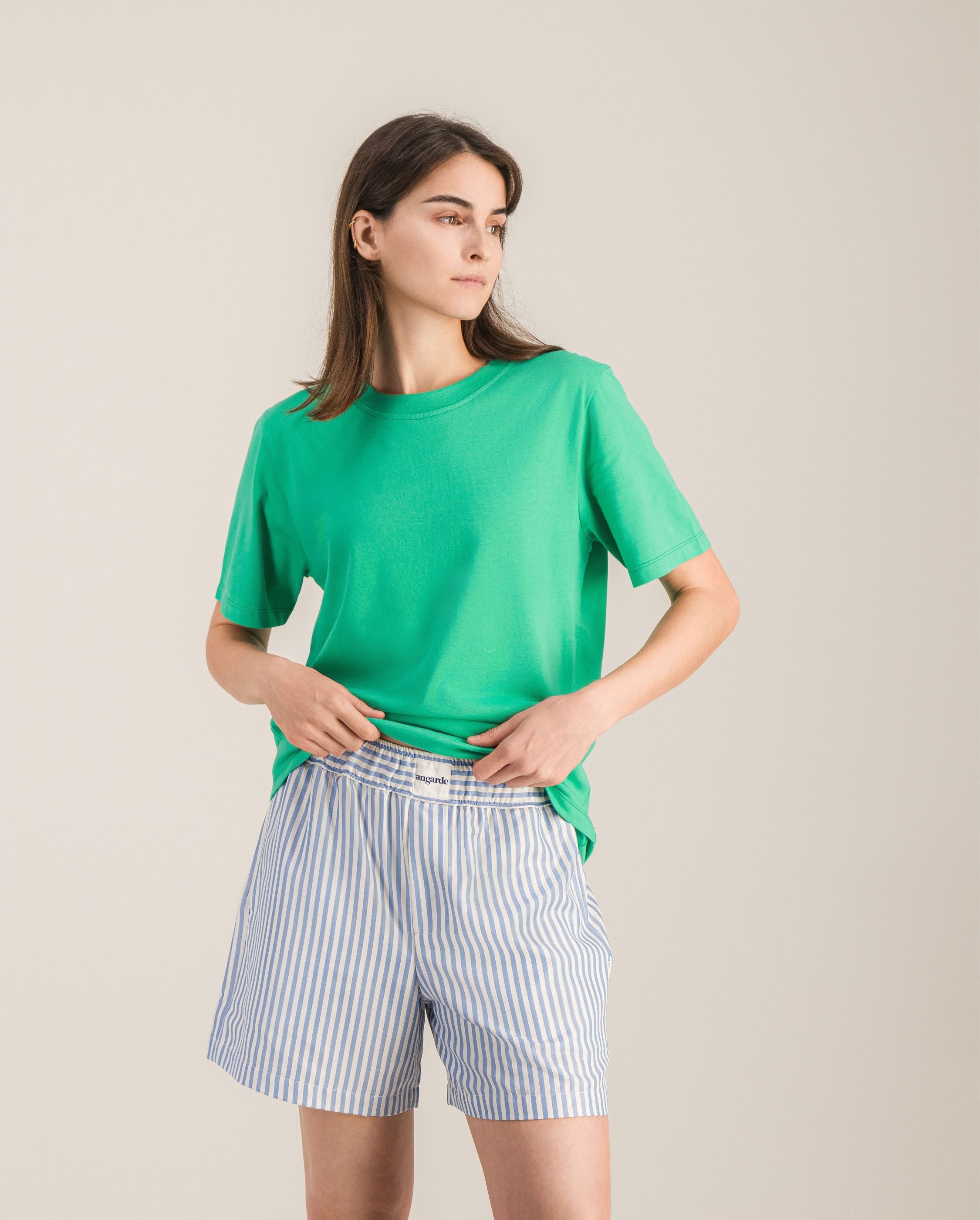 Women's organic cotton t-shirt, green ANGARDE Green