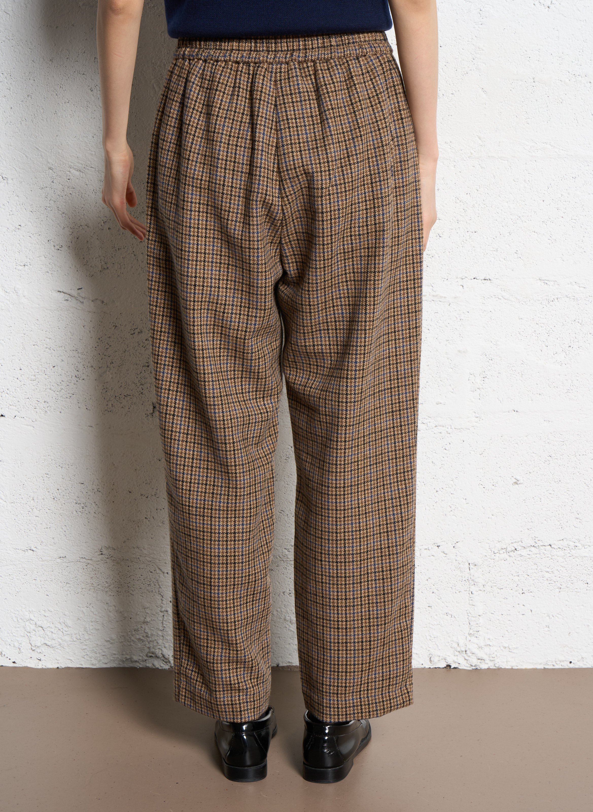 Hoge taille wortelbroek met patronen SUNCOO Beige