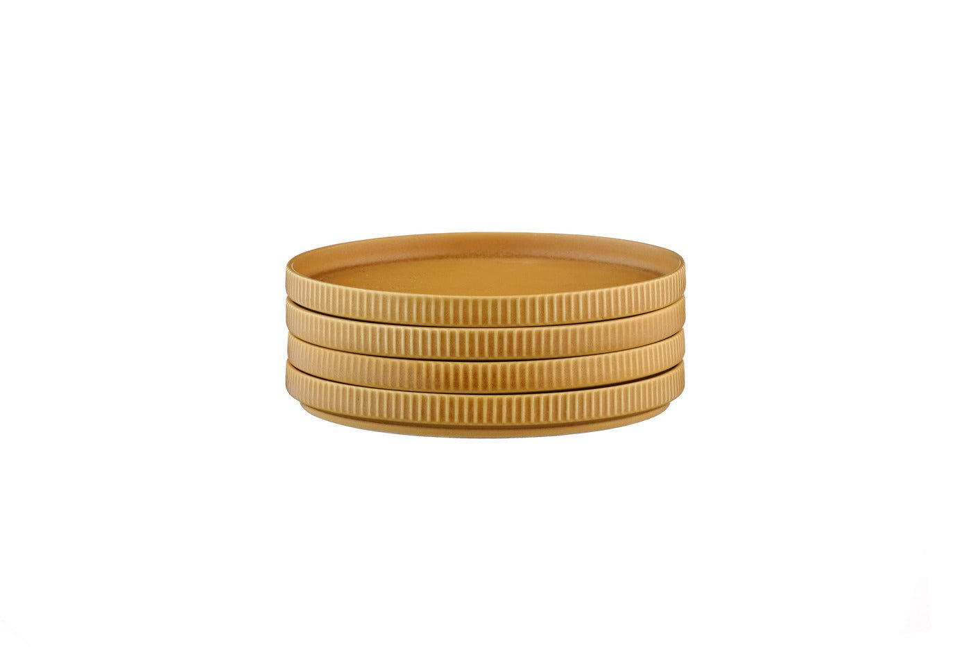 Scandi Plate ø16.5cm - 4 pieces - ochre BJORN Yellow