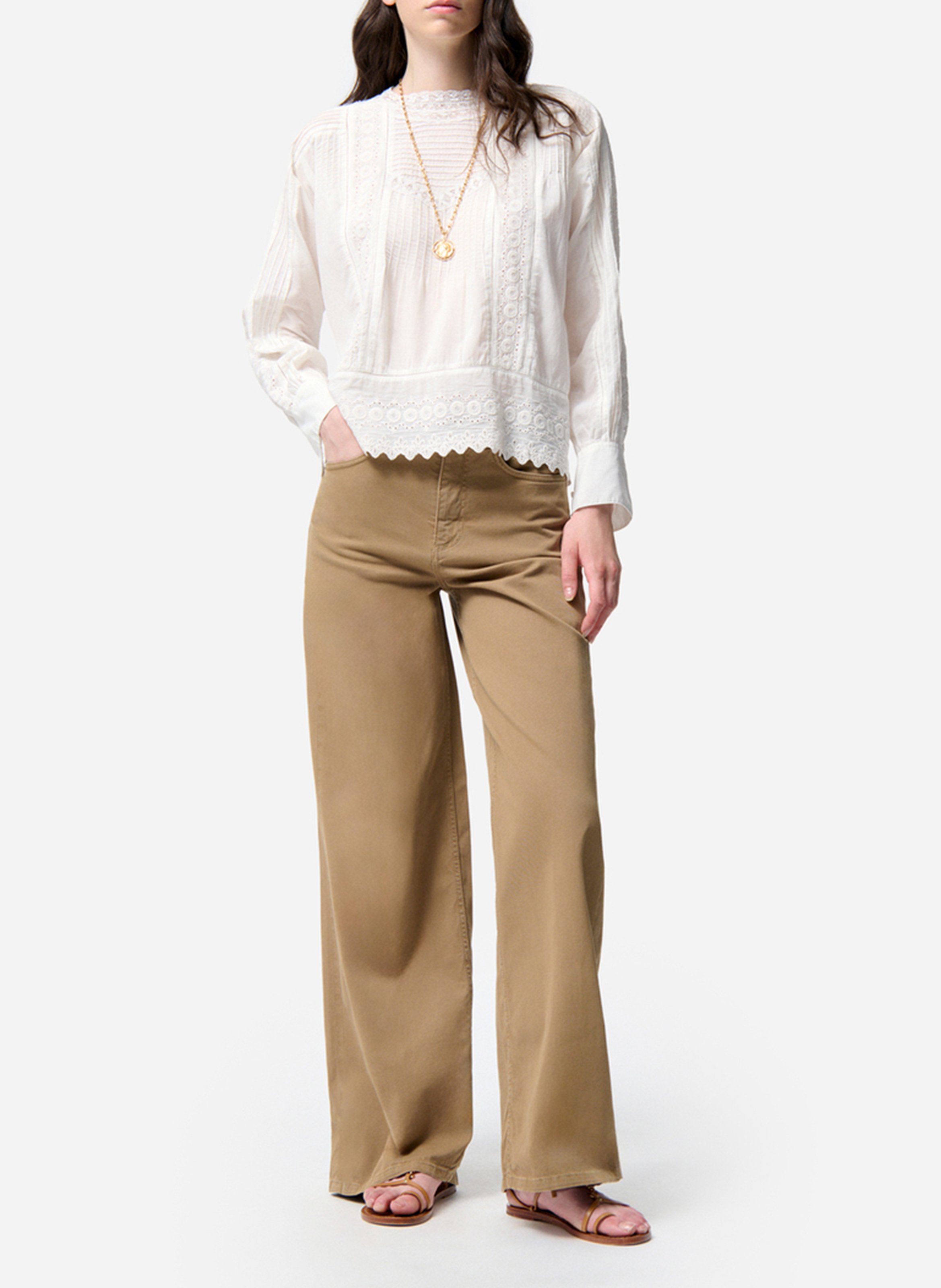 Top met ronde hals - katoenblend VANESSA BRUNO Wit