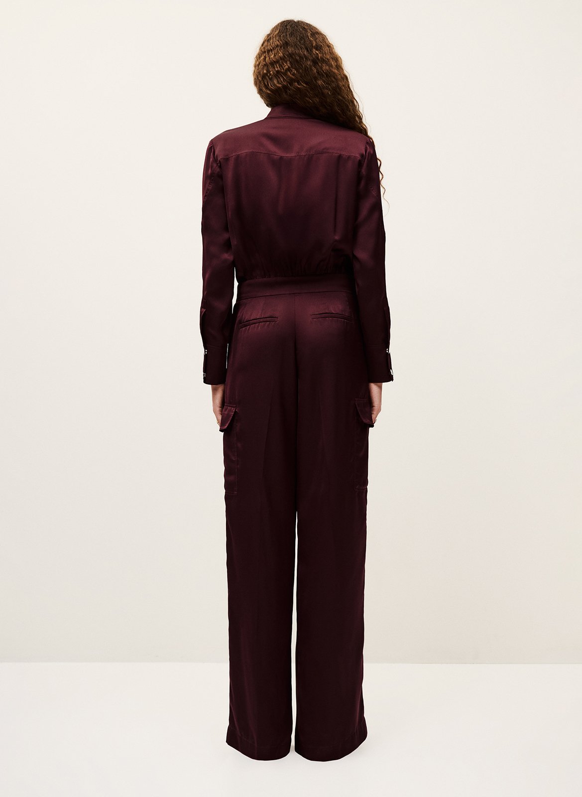 Combinaison droite satinée BA&SH Prune