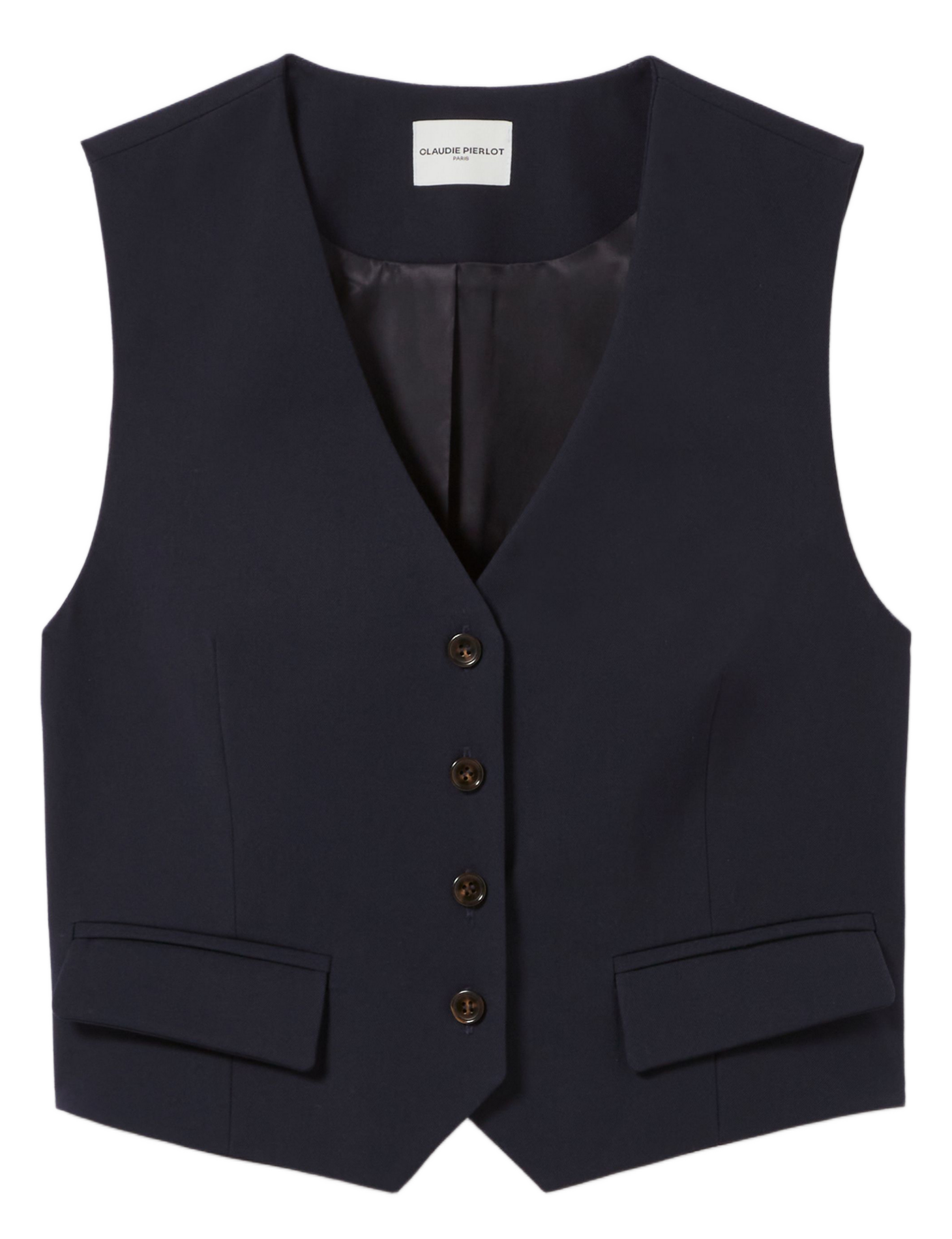 Gilet de costume col V CLAUDIE PIERLOT Bleu