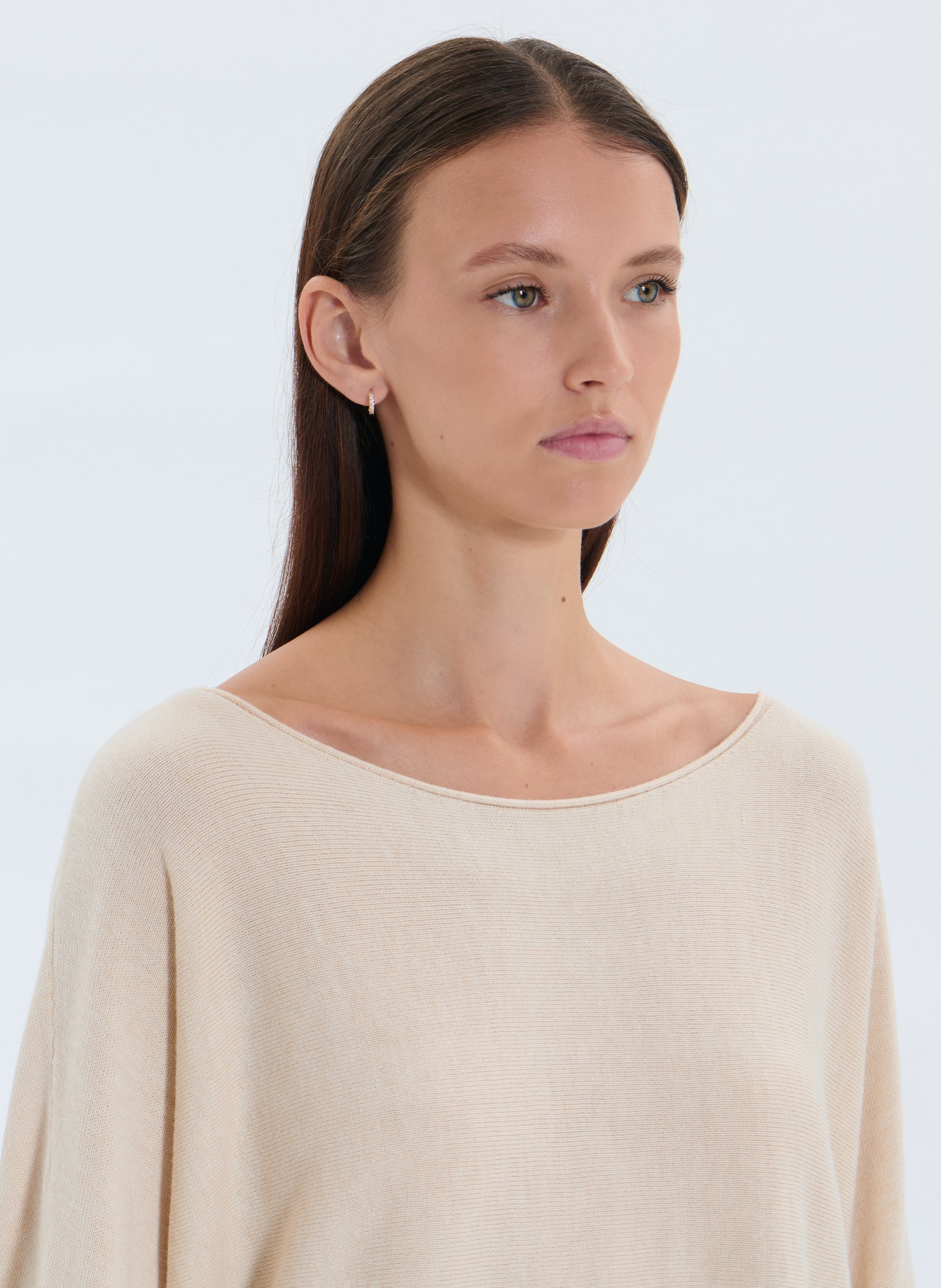 Oversized boat neck sweater ZAPA Beige