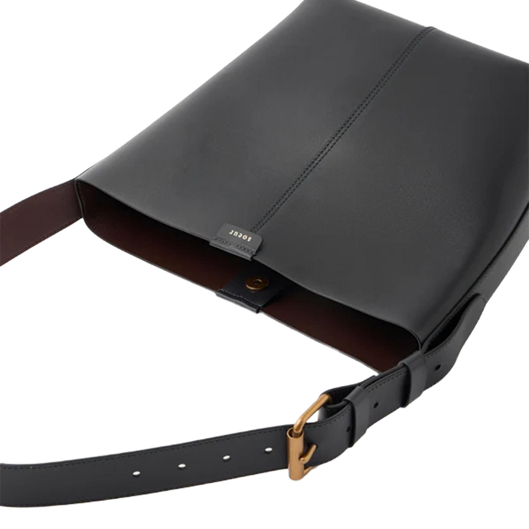 Corina leather bucket bag SOEUR Brown