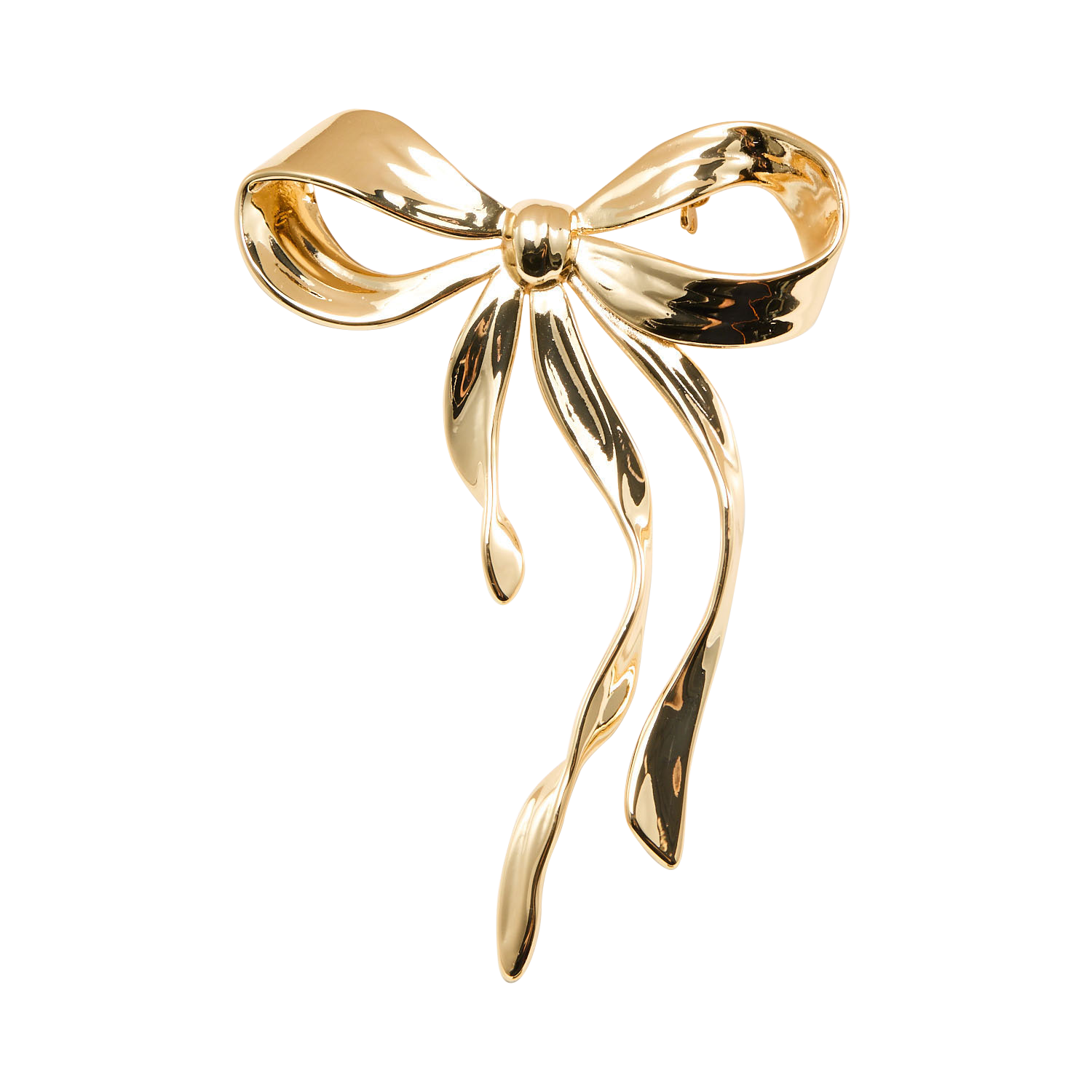 Fantasie strikbroche DES PETITS HAUTS Goudkleurig