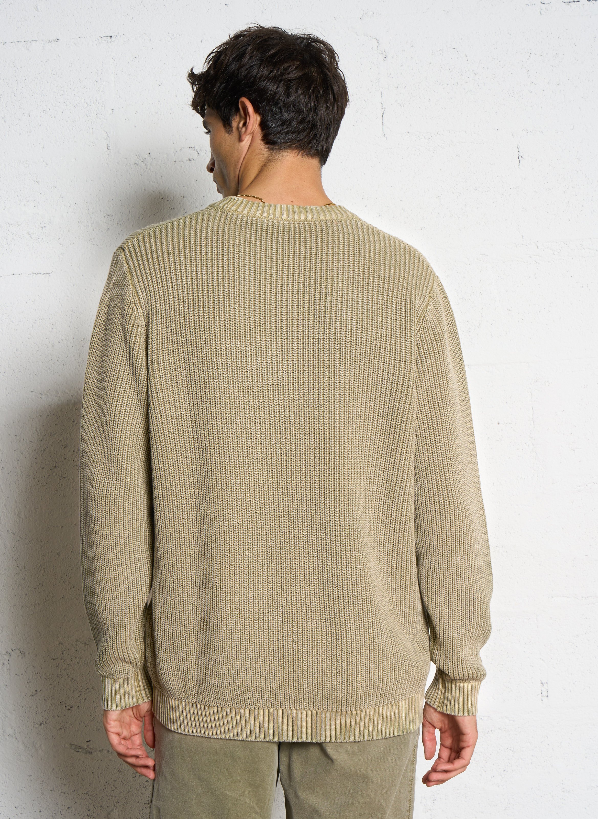 Colour block cotton sweater PEPE JEANS Green