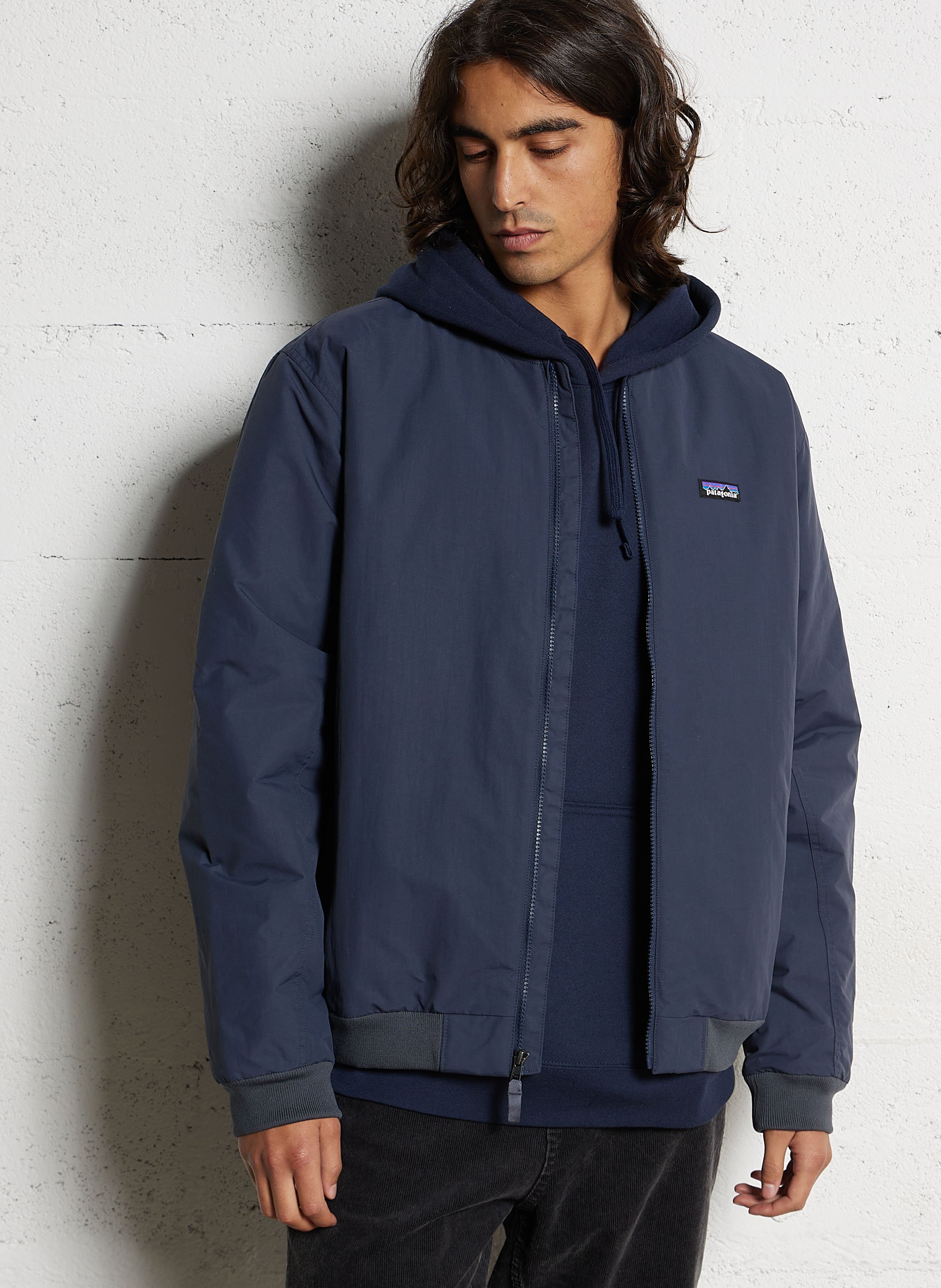Solid Oversized Zip-up Jacket PATAGONIA Blue