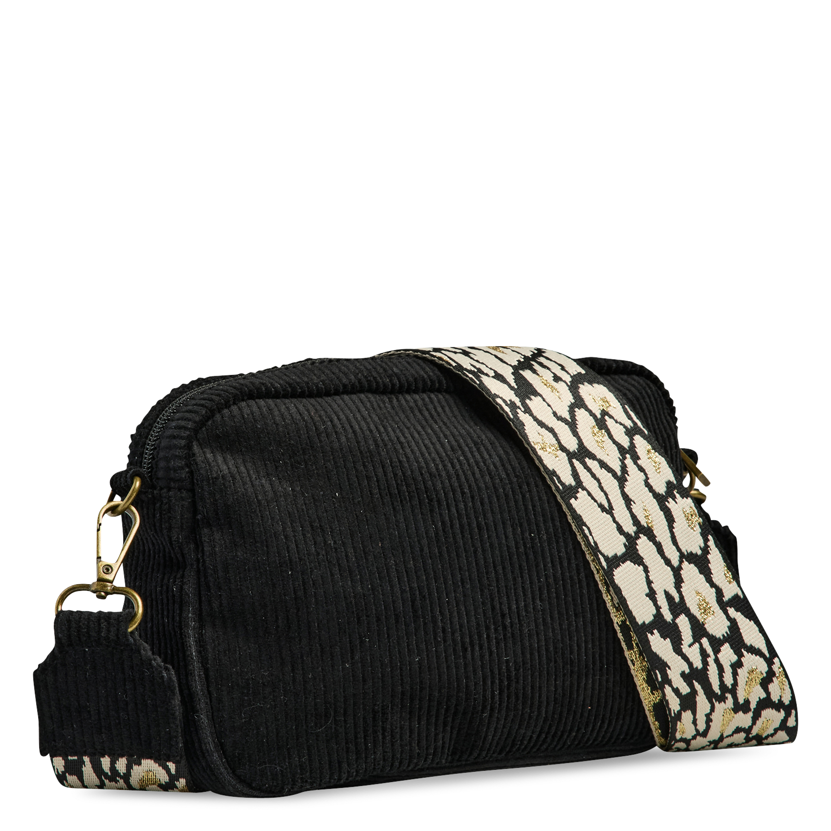 Cotton crossbody bag PIECES Black
