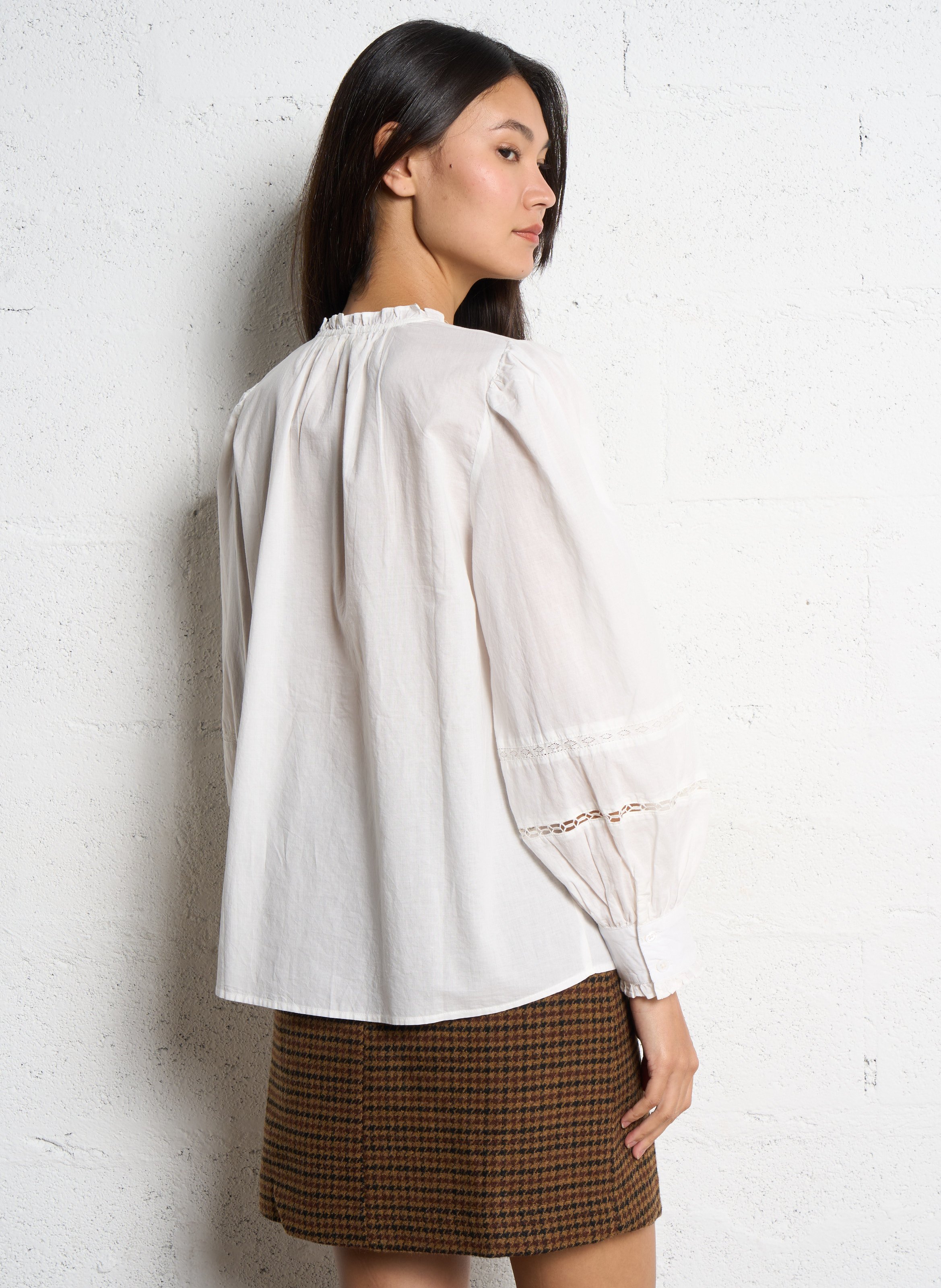 Oversize-Bluse aus Baumwolle LA PETITE ETOILE Beige