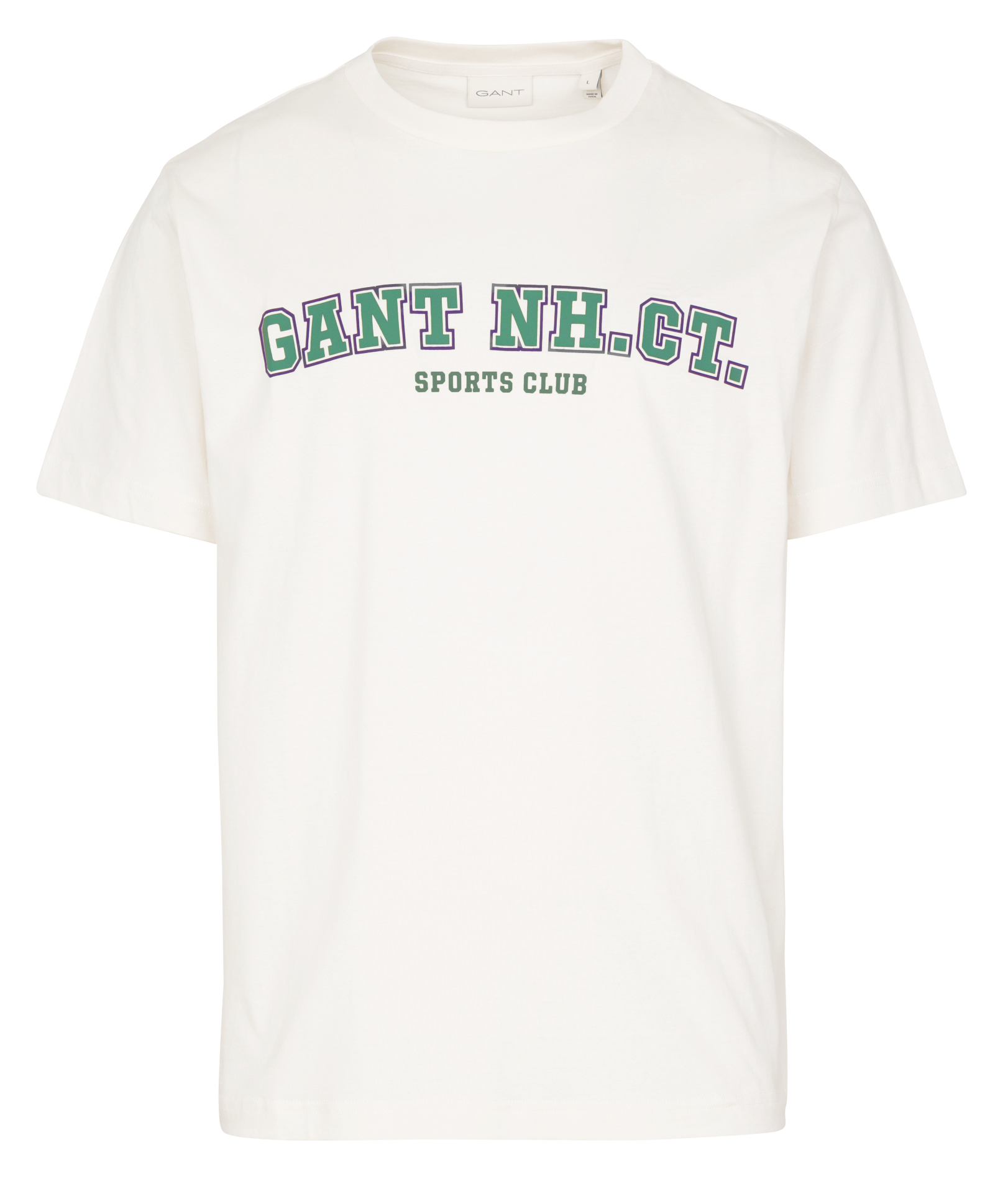 Tee-shirt droit en coton GANT Beige