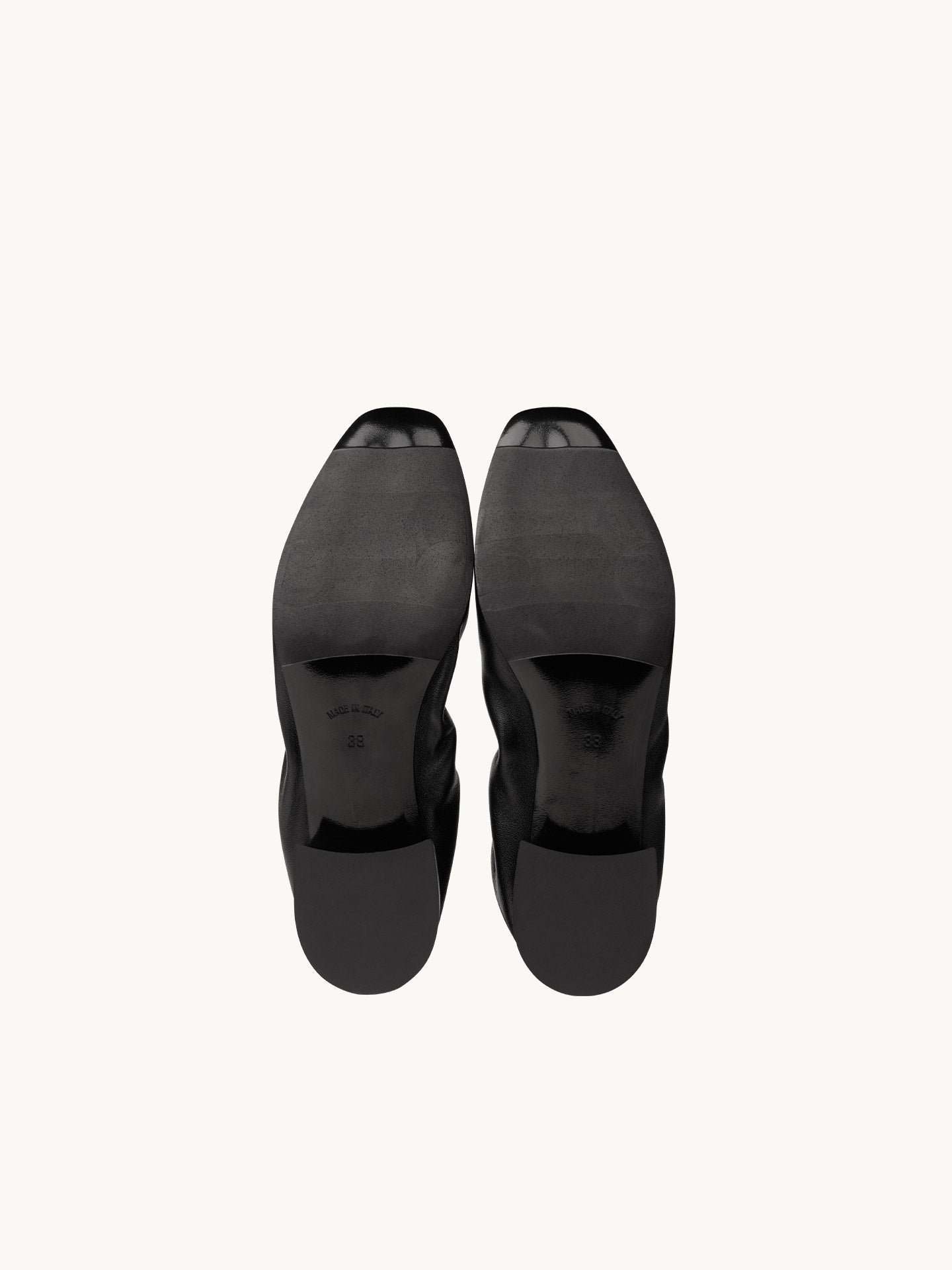 Heeled ballet flats in nappa leather EMZI PARIS Black