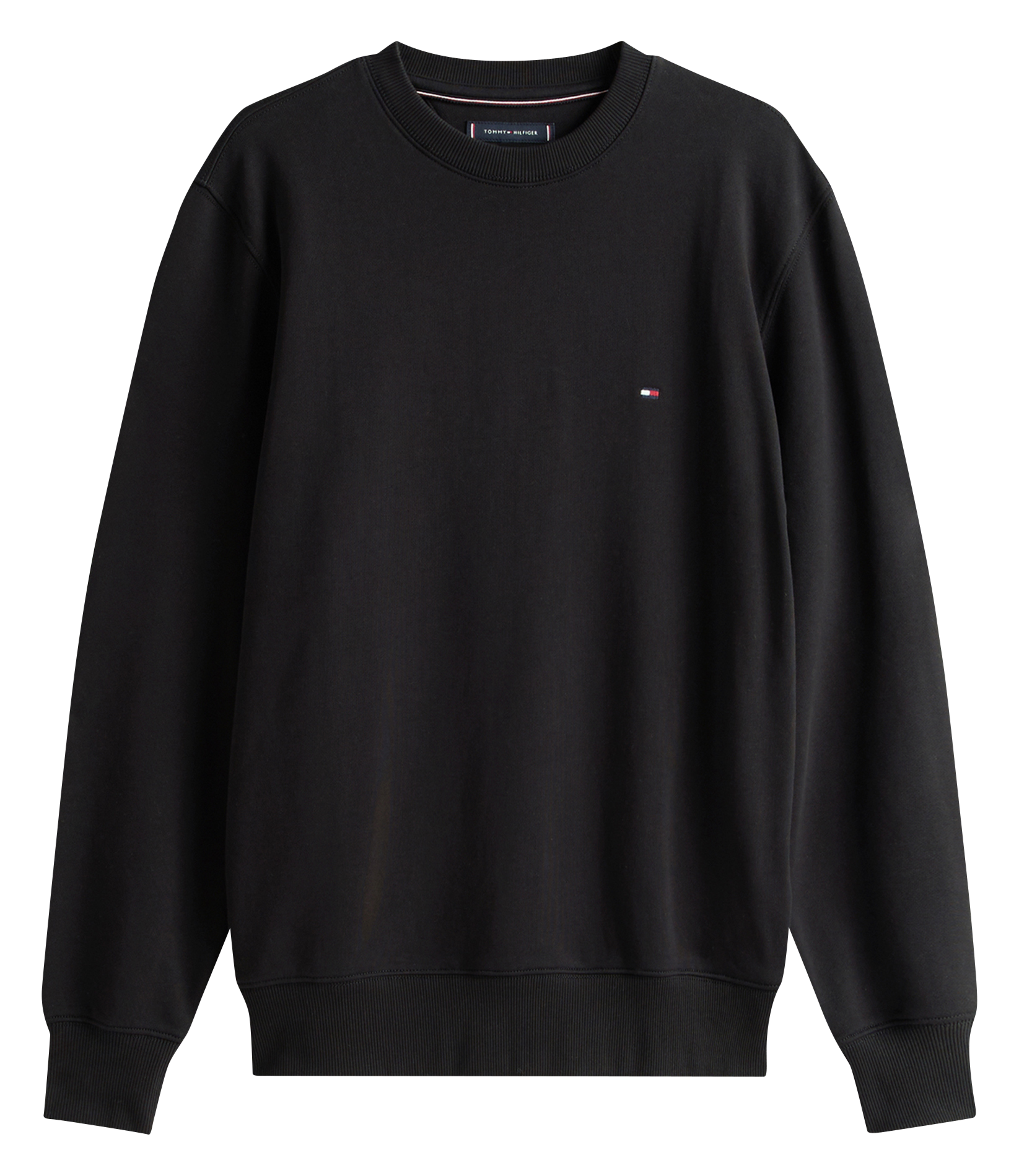 Sweat oversize col rond en coton TOMMY HILFIGER Noir