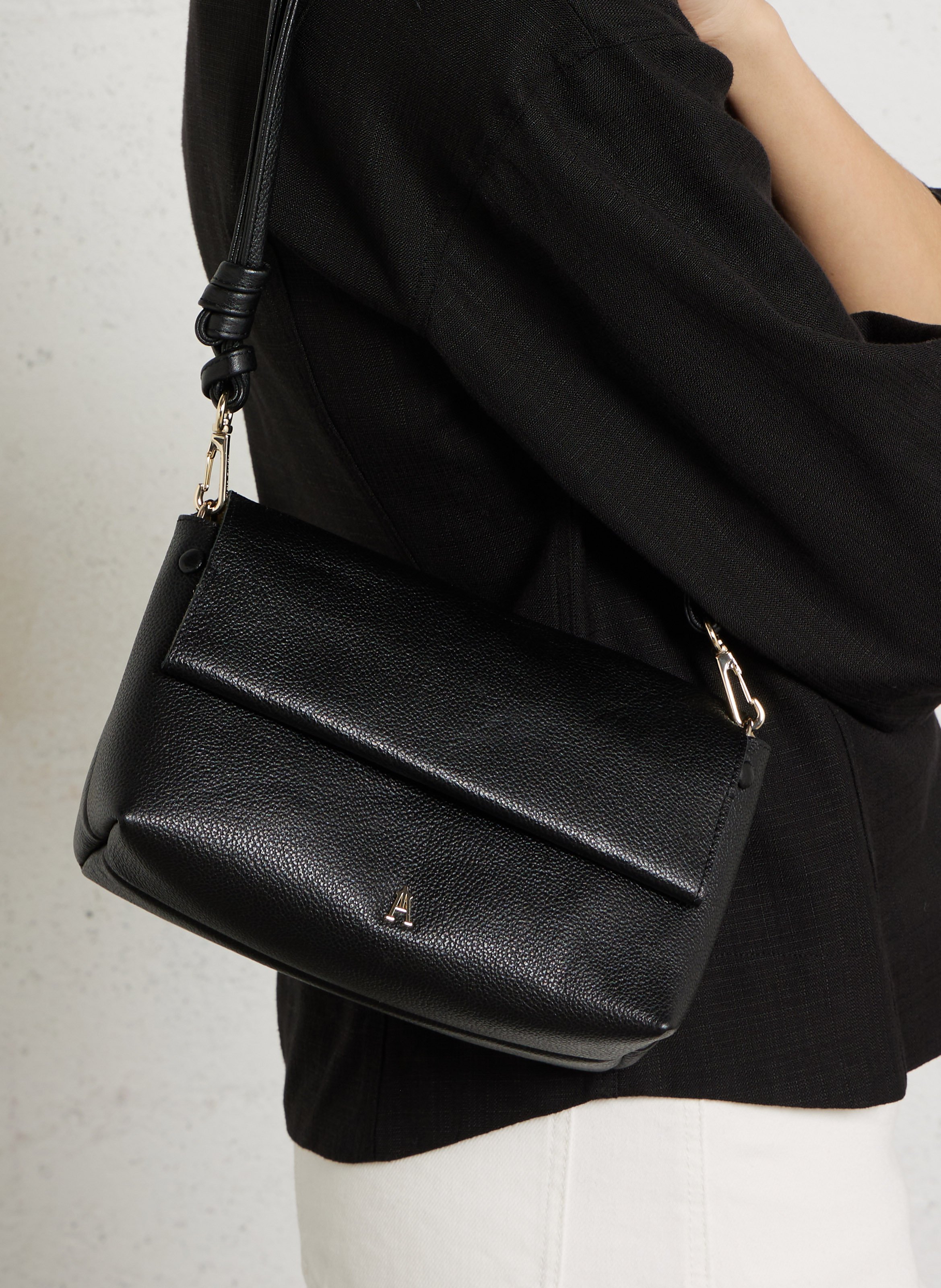 Sac bandoulière en cuir CRAIE STUDIO Noir