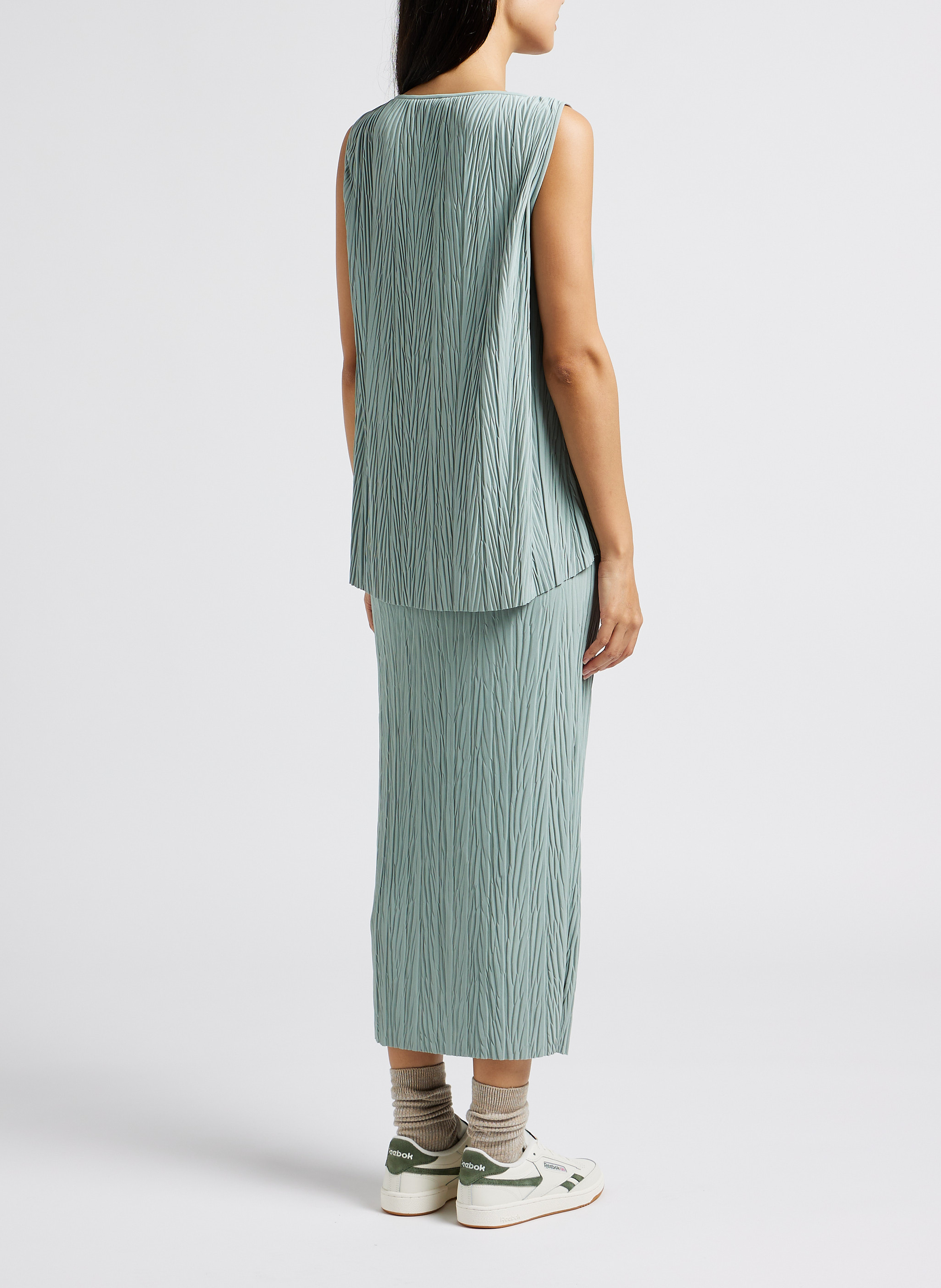 Top ample col rond texturé MAX MARA LEISURE Vert