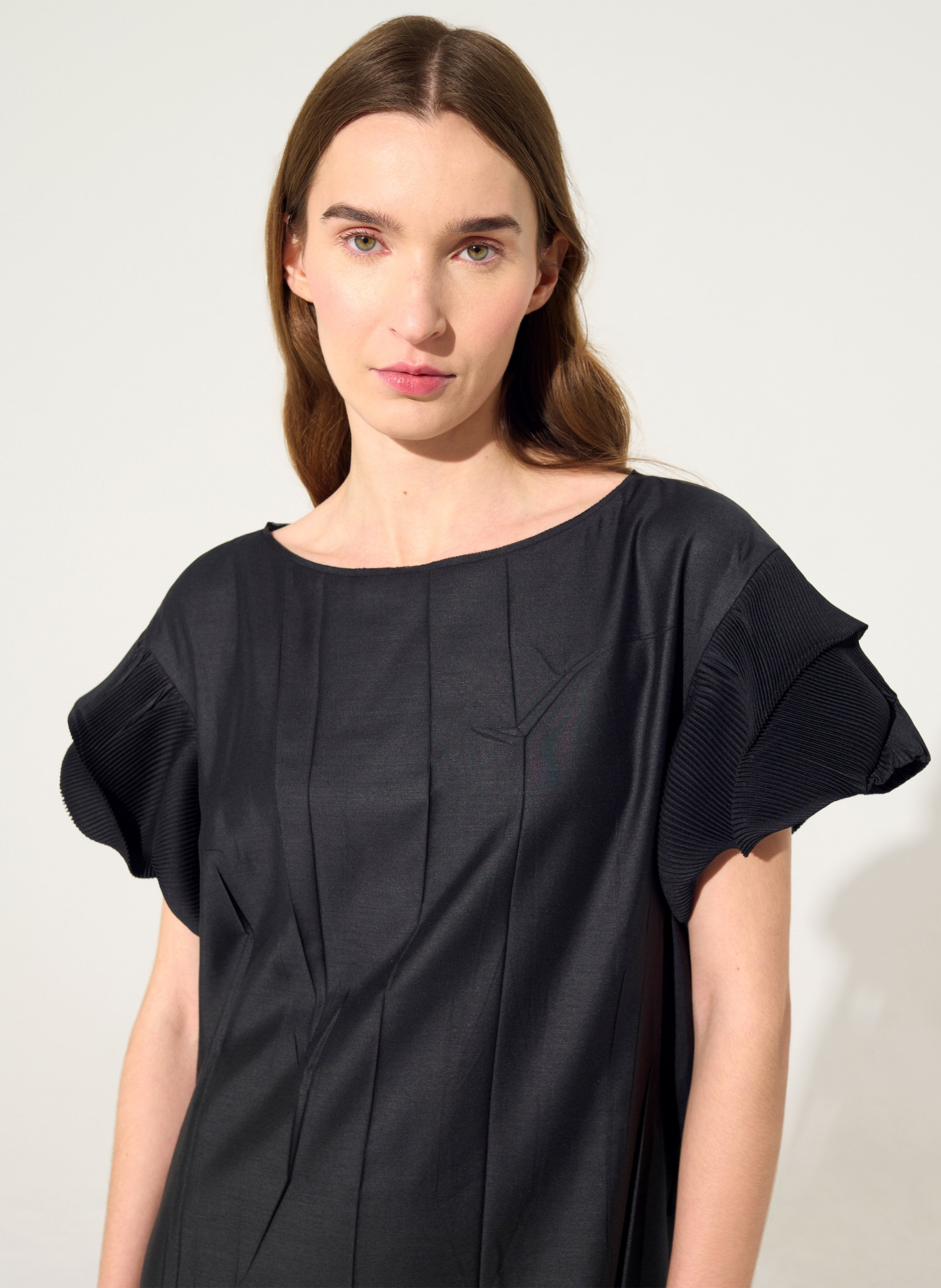 Short boat-neck dress COTELAC Black