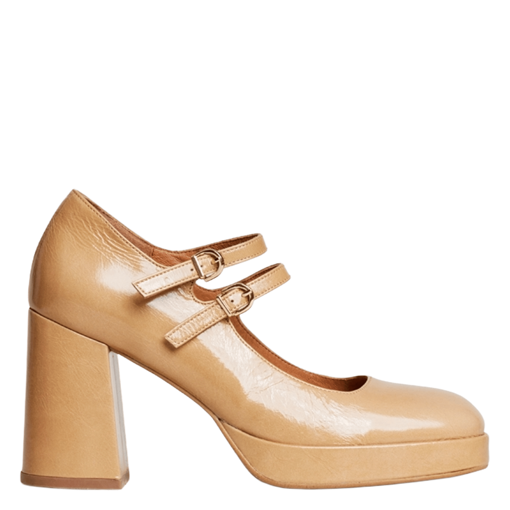 Babies à doubles brides et plateforme  JONAK Beige