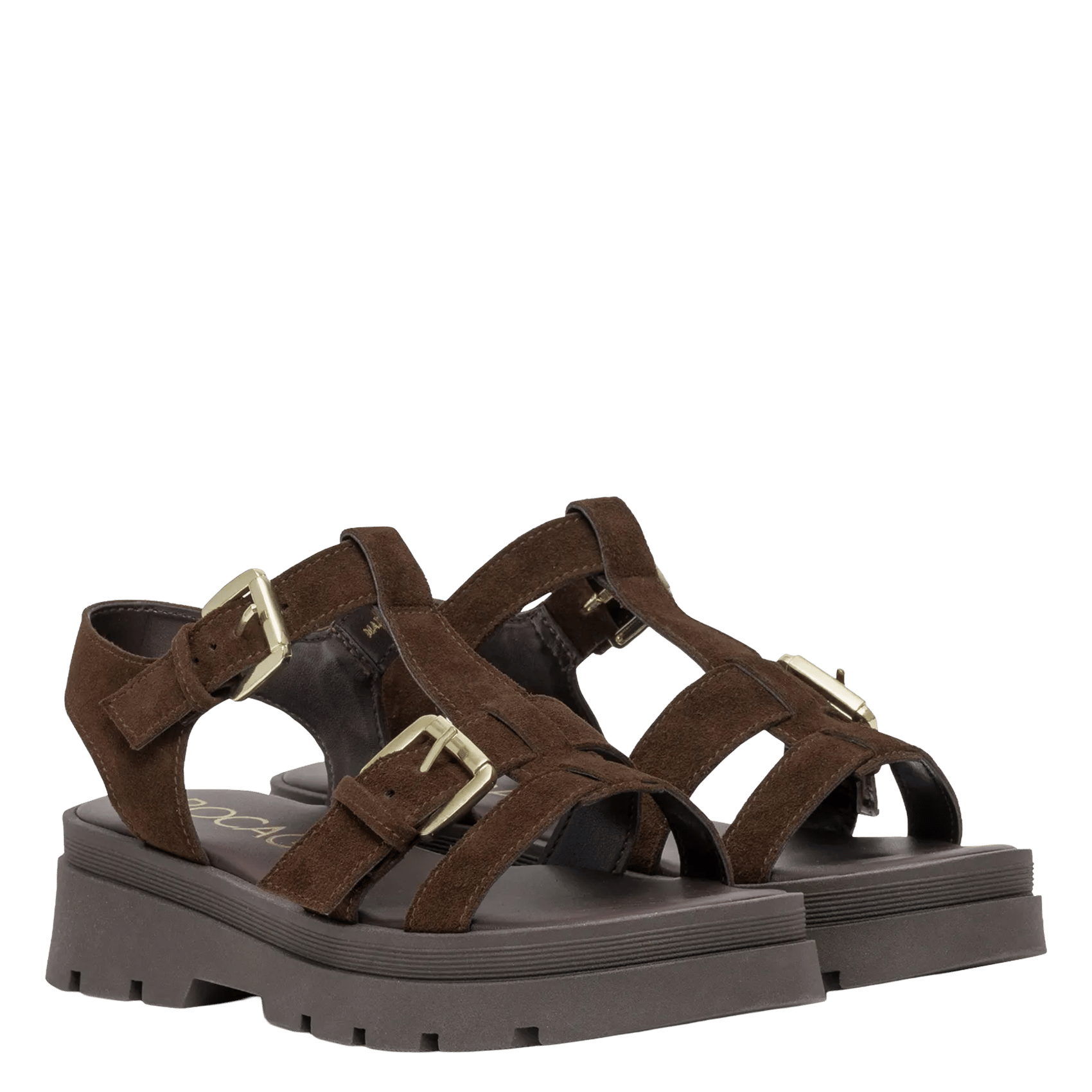 Leren sandalen BOCAGE Bruin