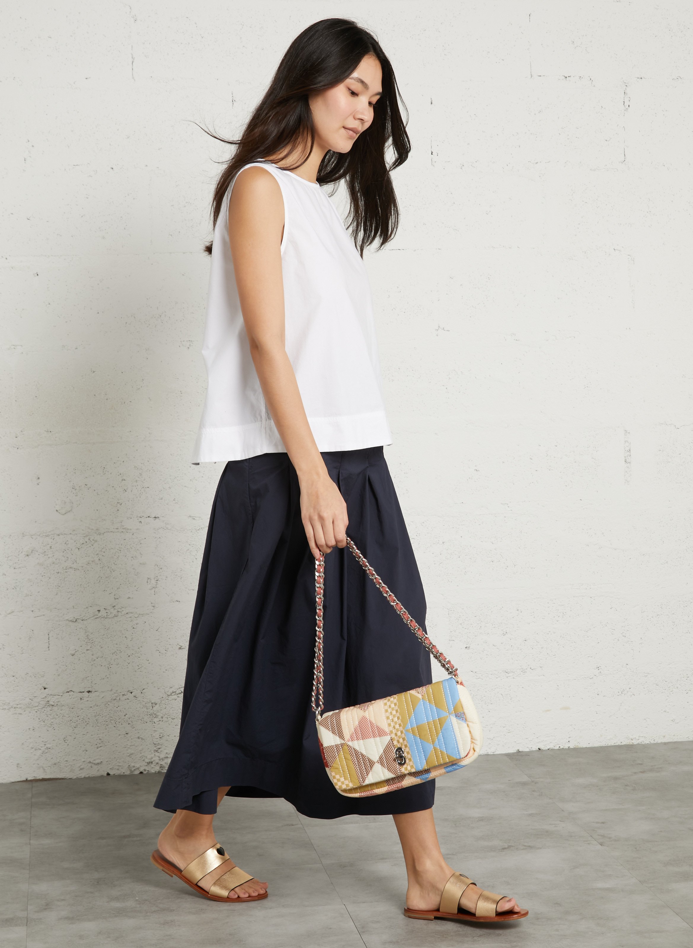 Sac porté épaule en coton BECKSONDERGAARD Vert