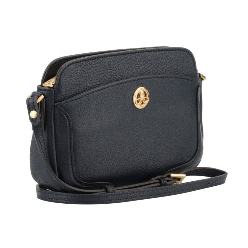 Crossbody bag in cowhide leather Blue