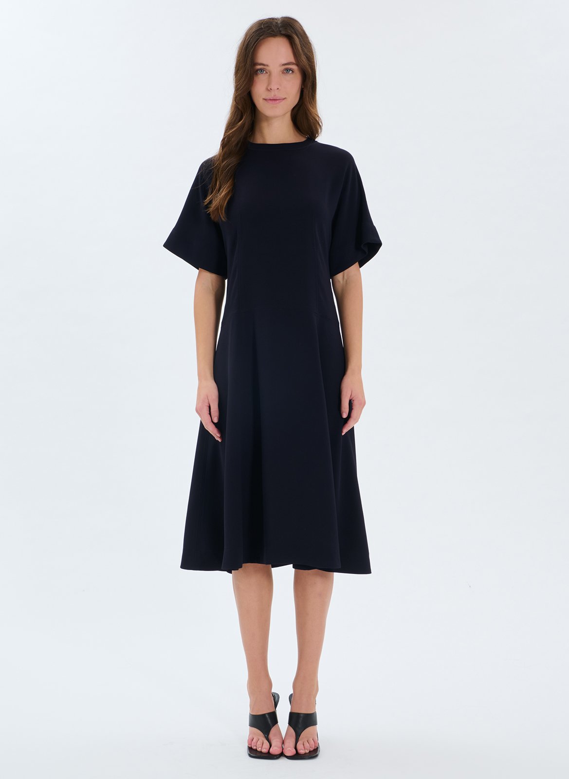 Robe longue col rond  ZAPA Bleu