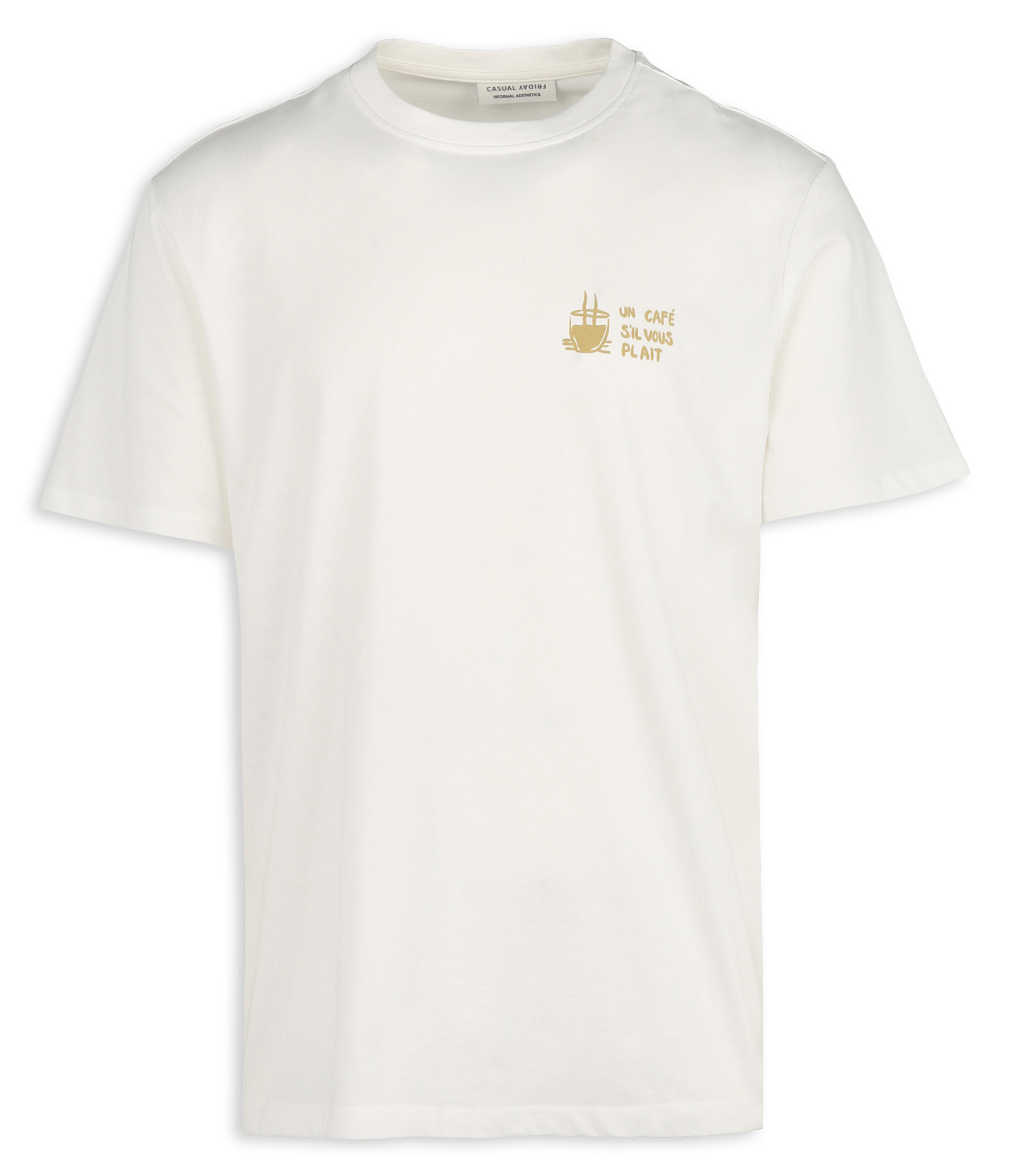 Straight screen-printed cotton T-shirt CASUAL FRIDAY White