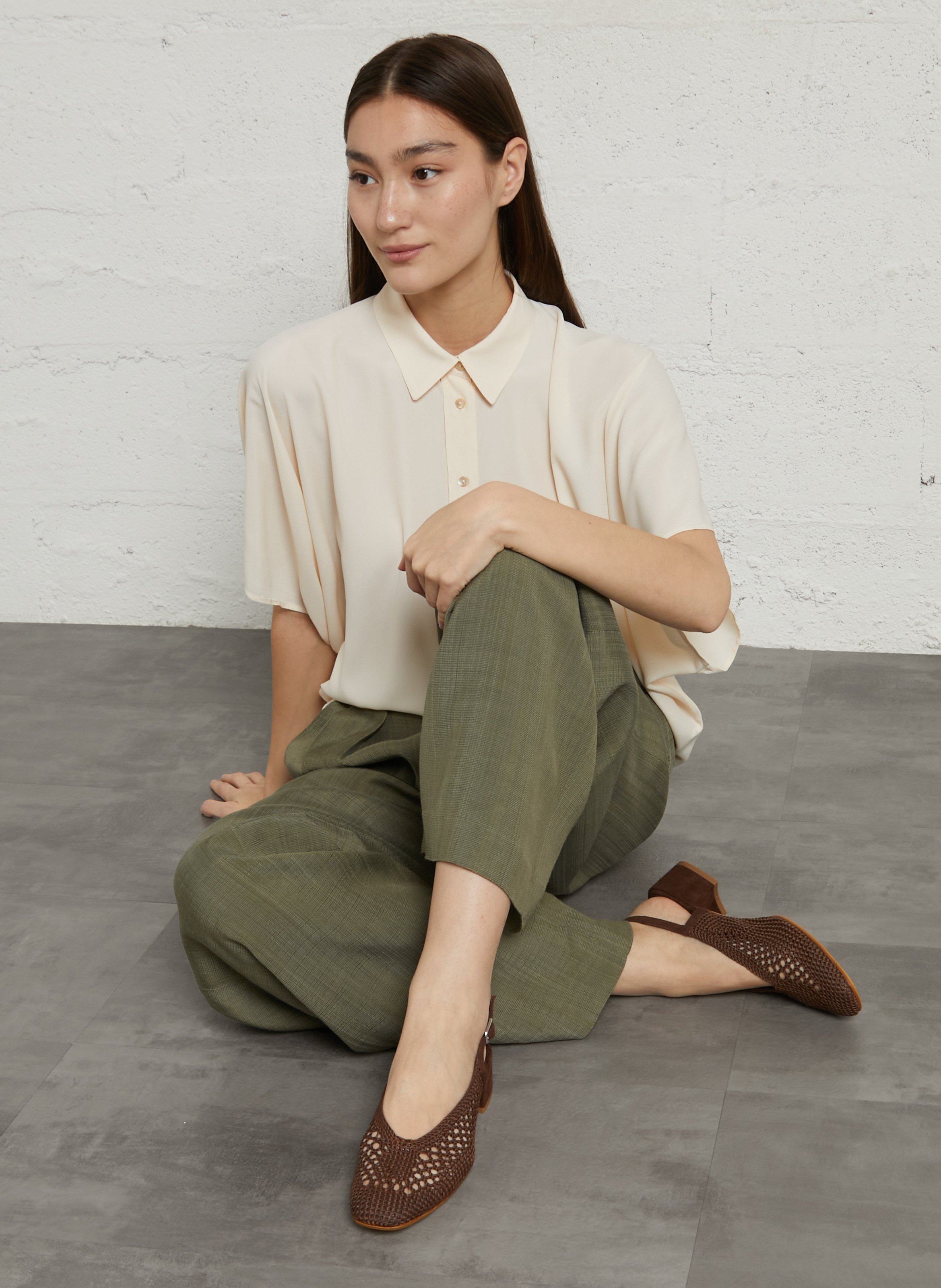 Escarpins en cuir REQINS Marron