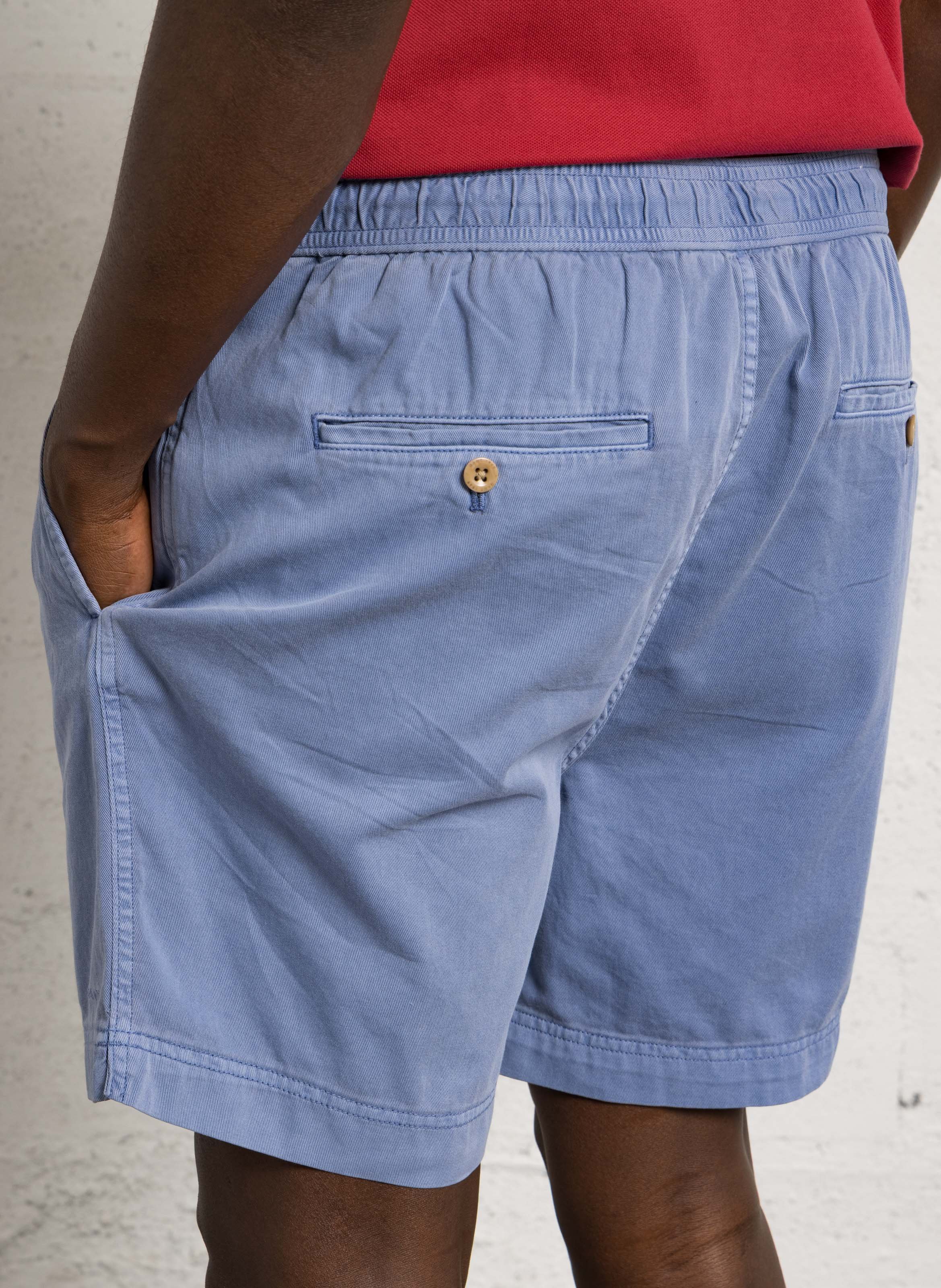 Elasticated cotton shorts GANT Blue