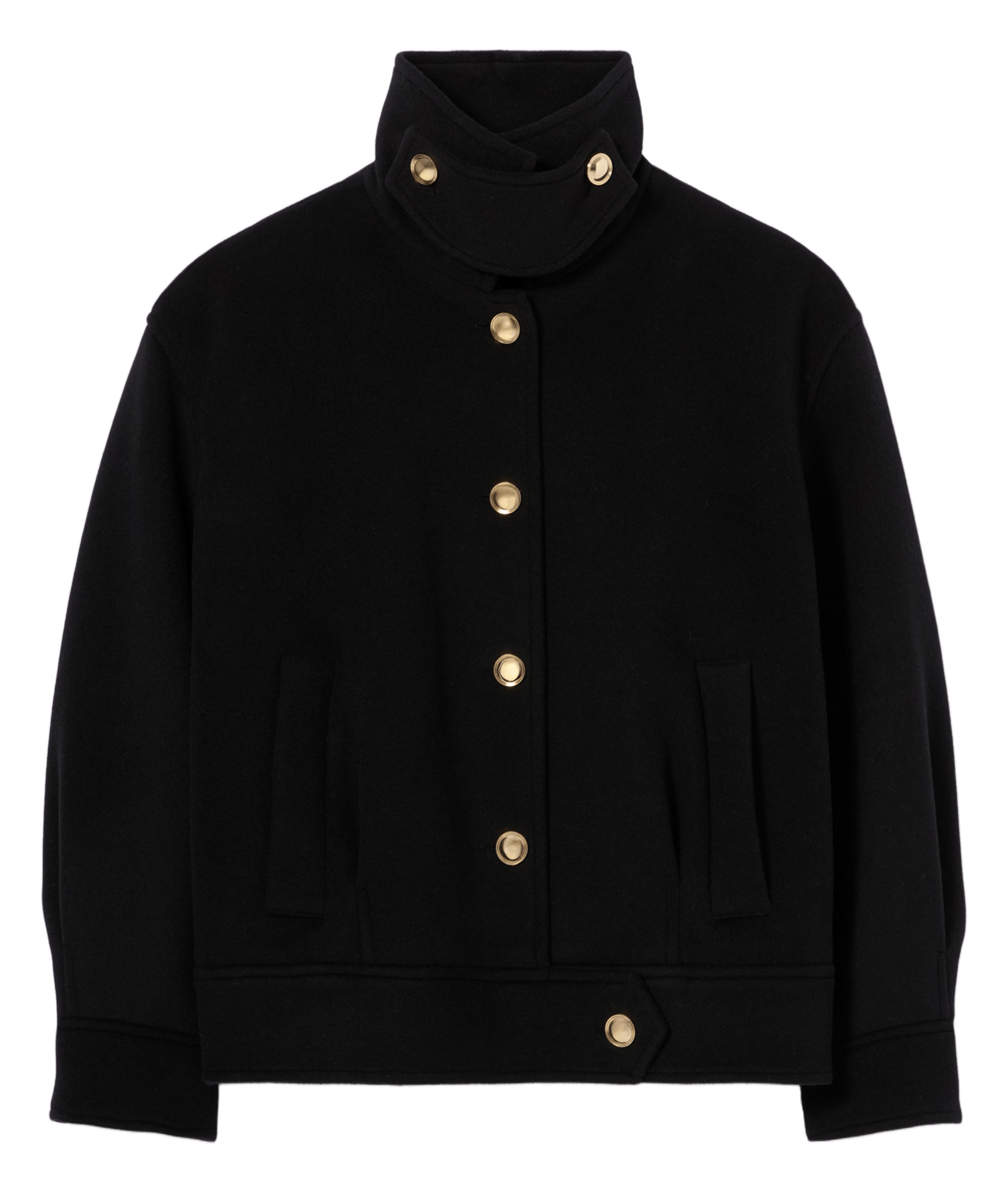 Veste droite en laine mélangée CLAUDIE PIERLOT Noir