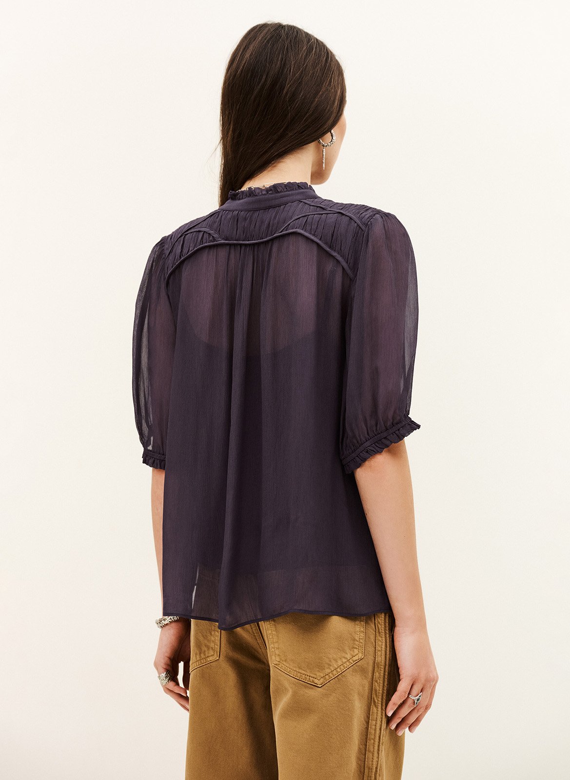 Blouse col rond  BA&SH Violet