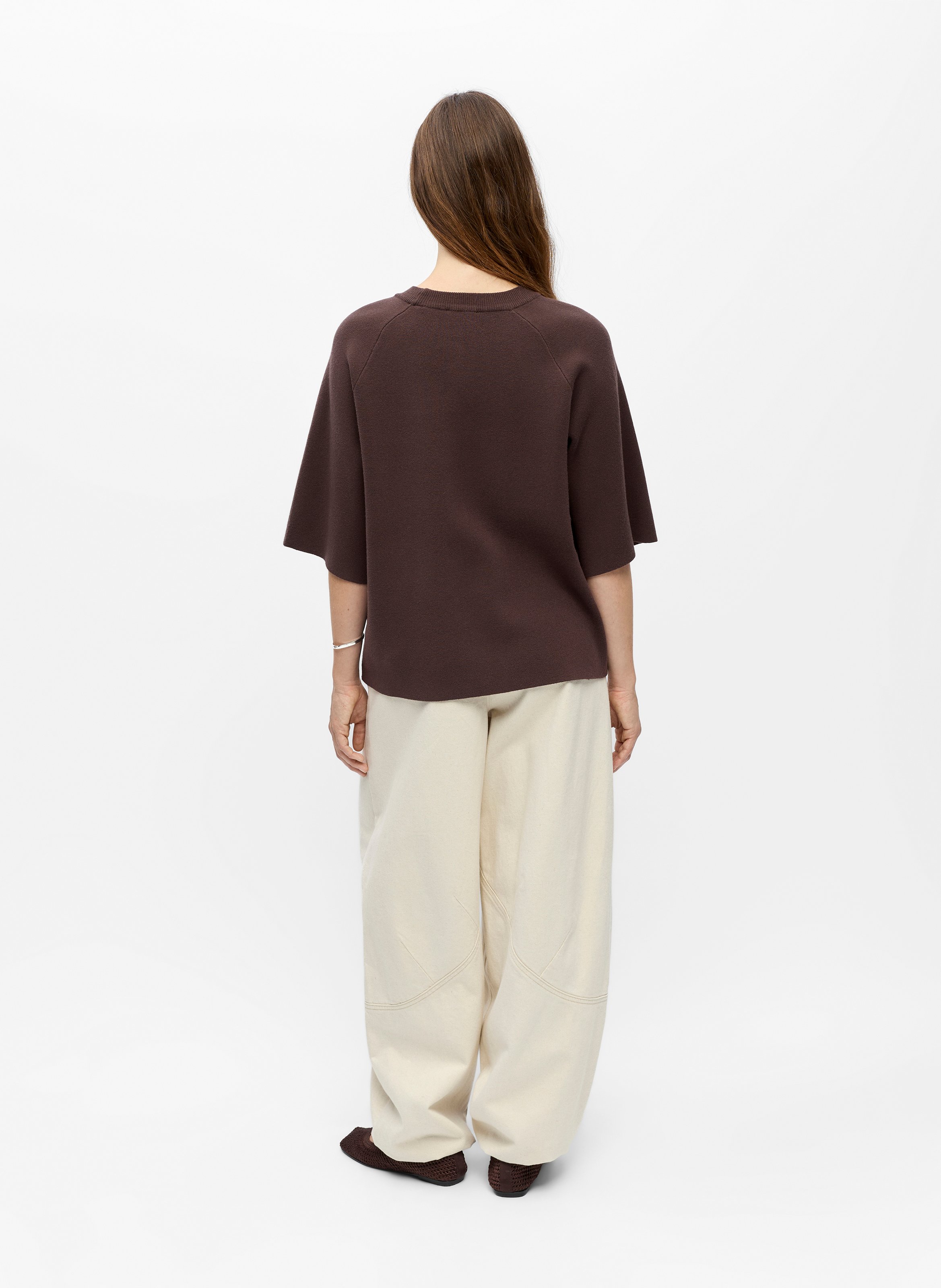 Pull oversize col rond OBJECT Marron