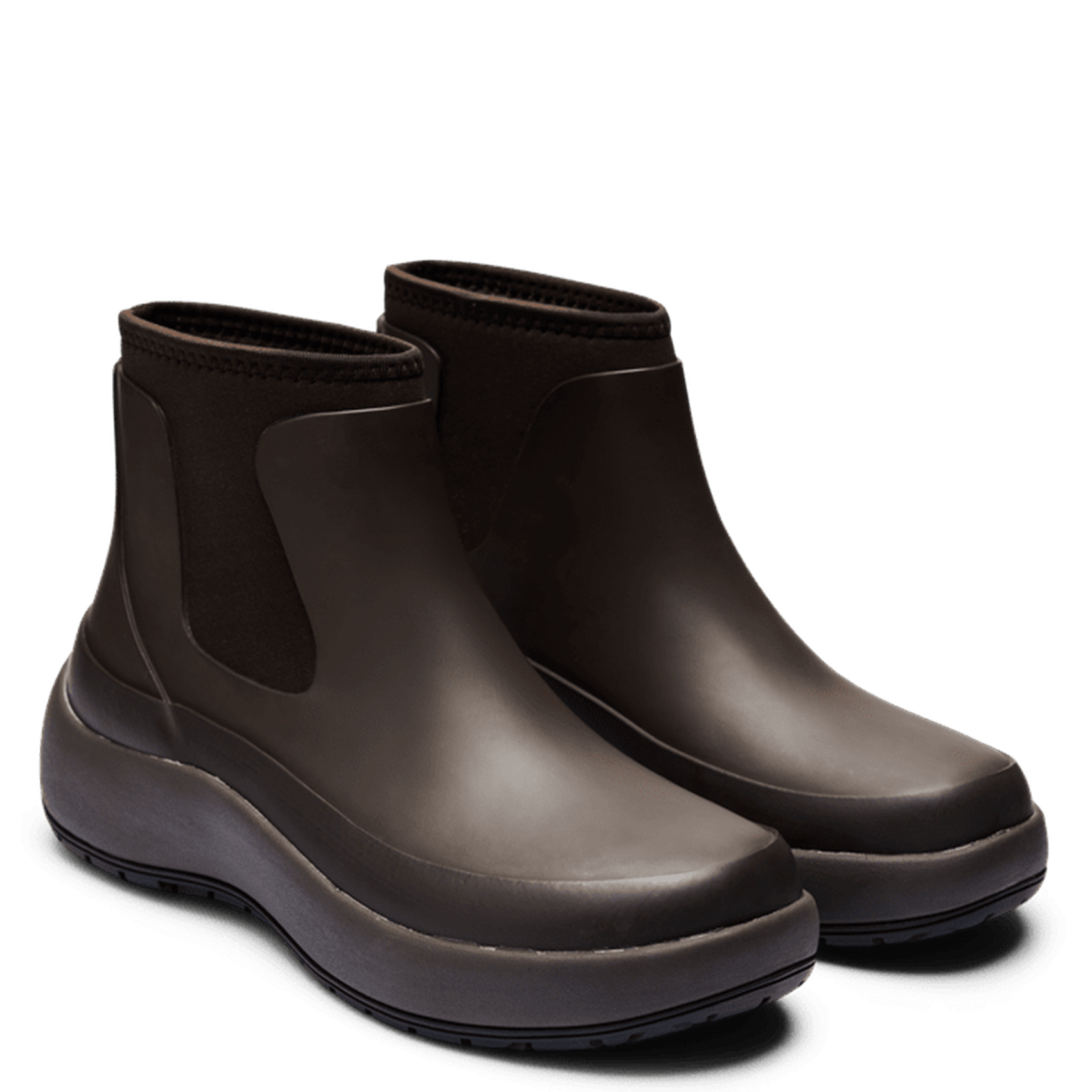 Boots bout rond RAINS Marron
