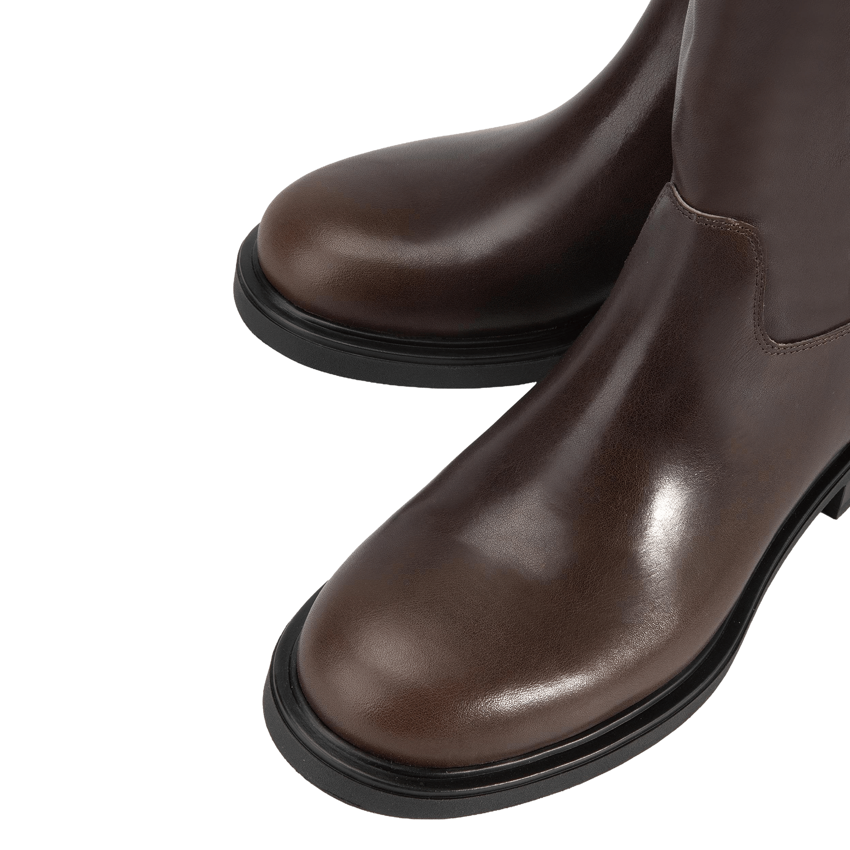 Bottes bout rond en cuir | Marron VAGABOND Femme