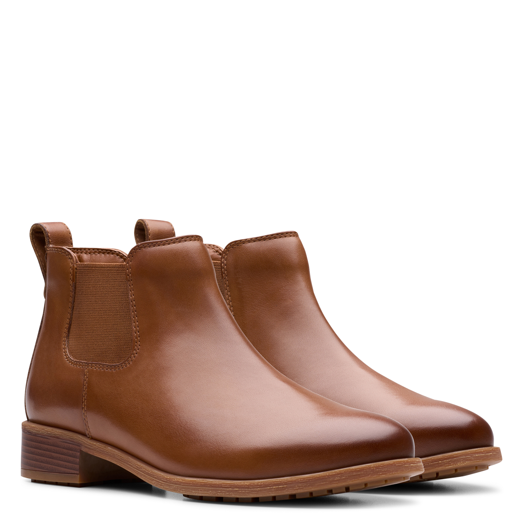 Leren enkellaarzen CLARKS Bruin