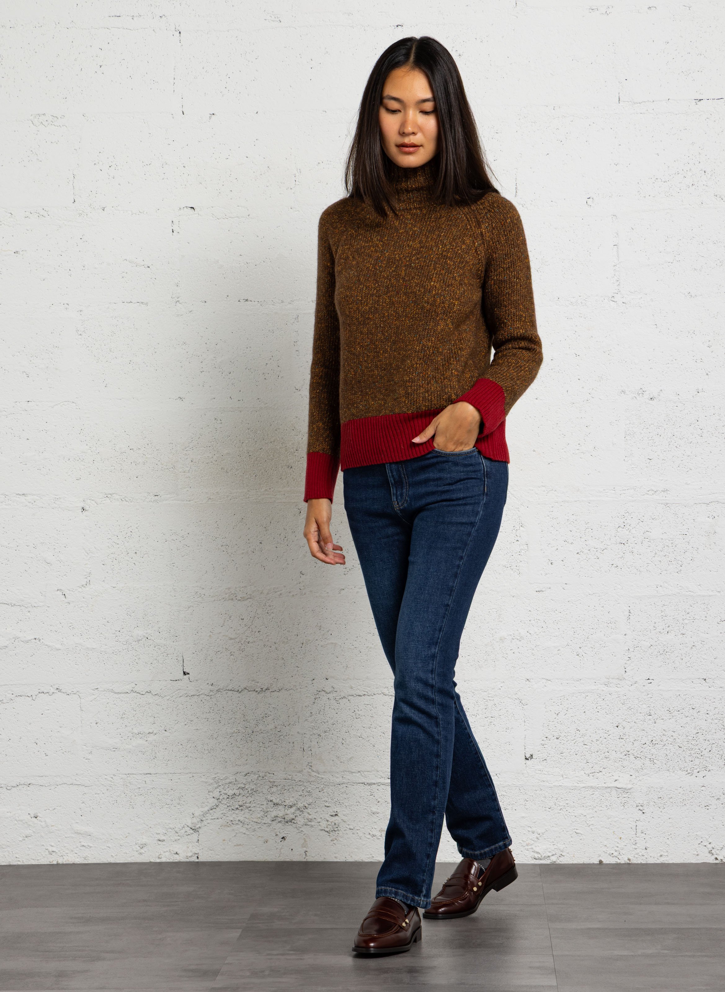 Gerade geschnittene Jeans aus Baumwollmischgewebe MAISON 123 Blau