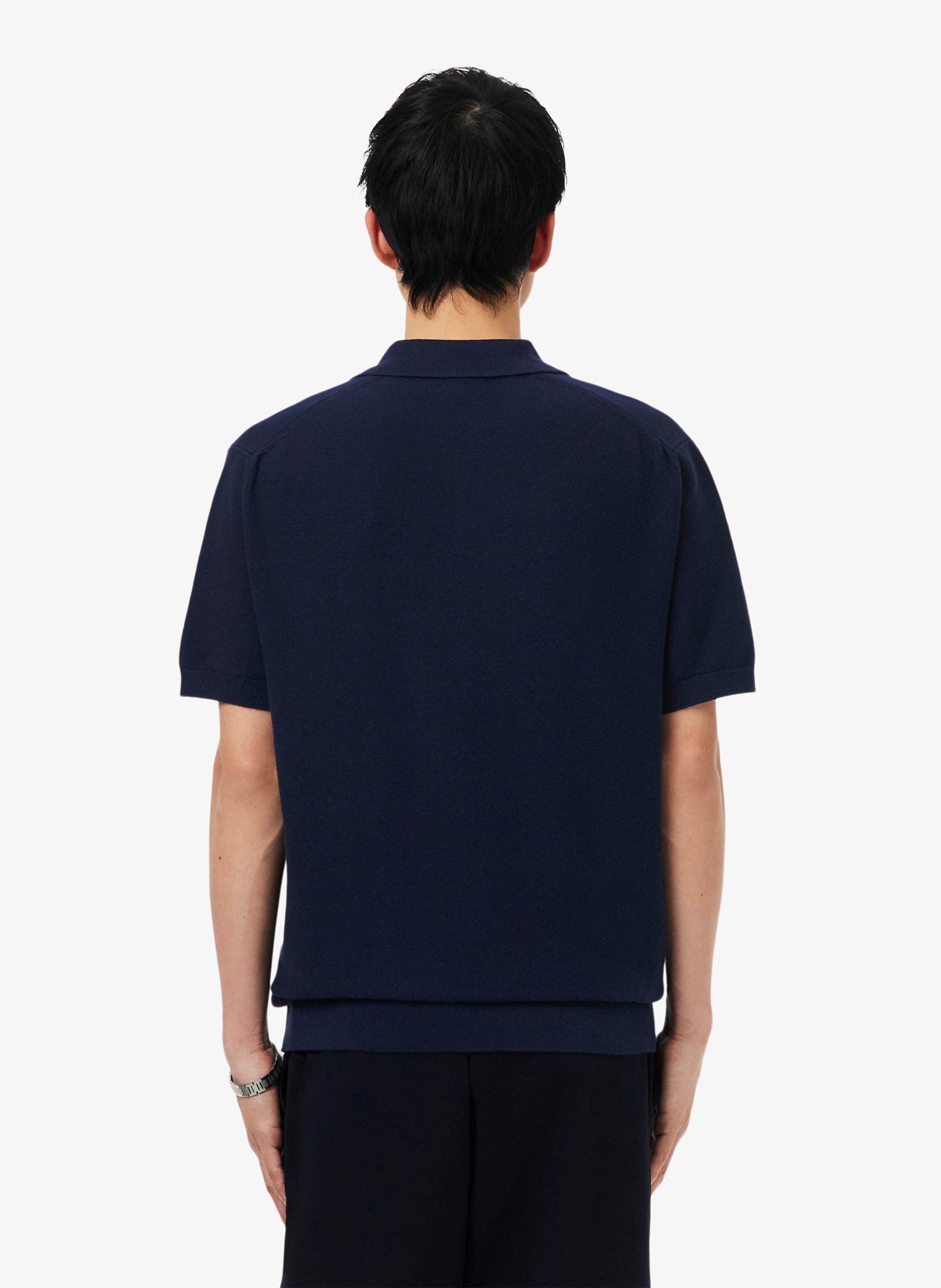 Gerade geschnittenes Poloshirt aus Baumwolle LACOSTE Blau