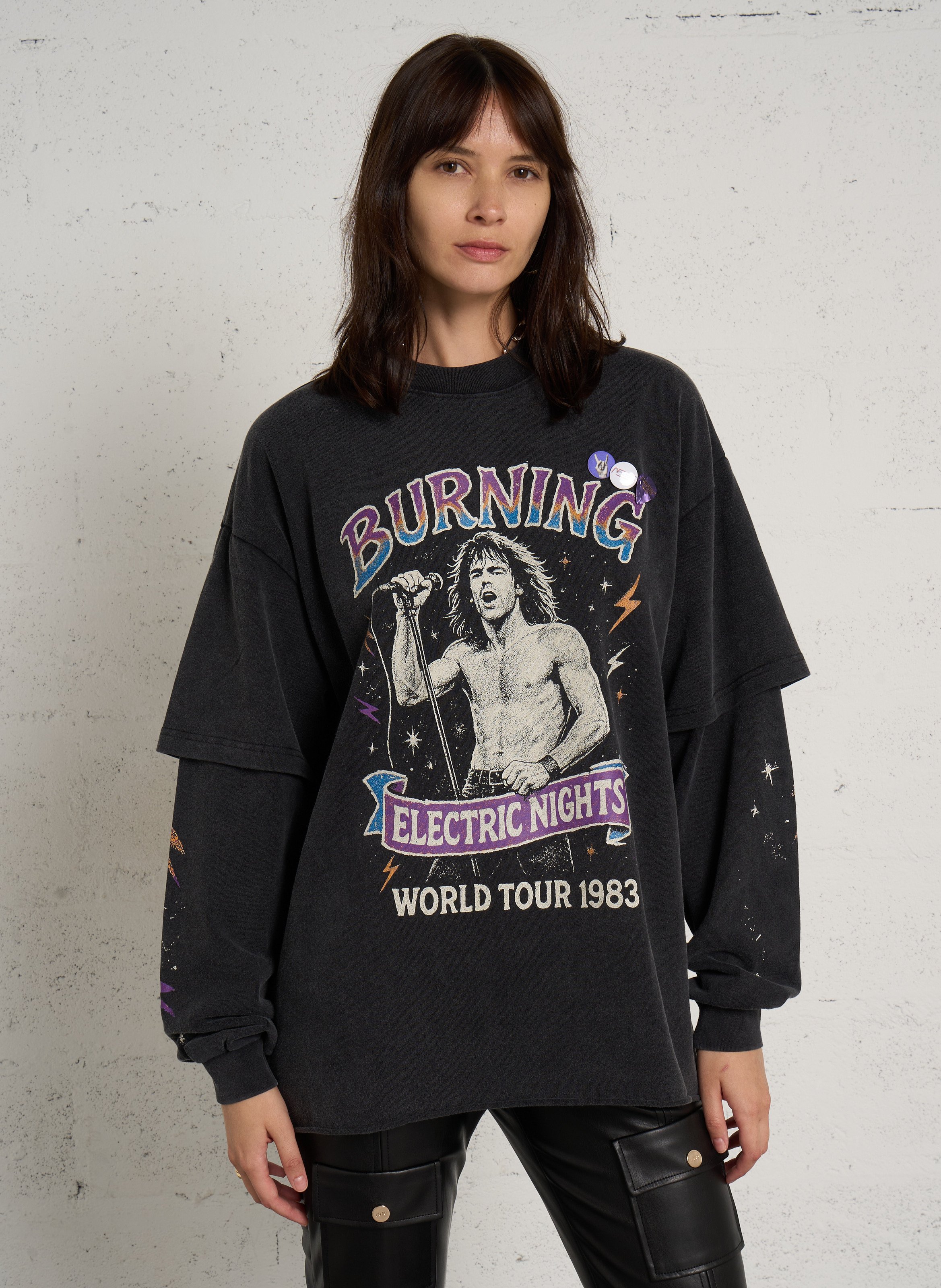 Sweat oversize en coton NEWTONE Gris