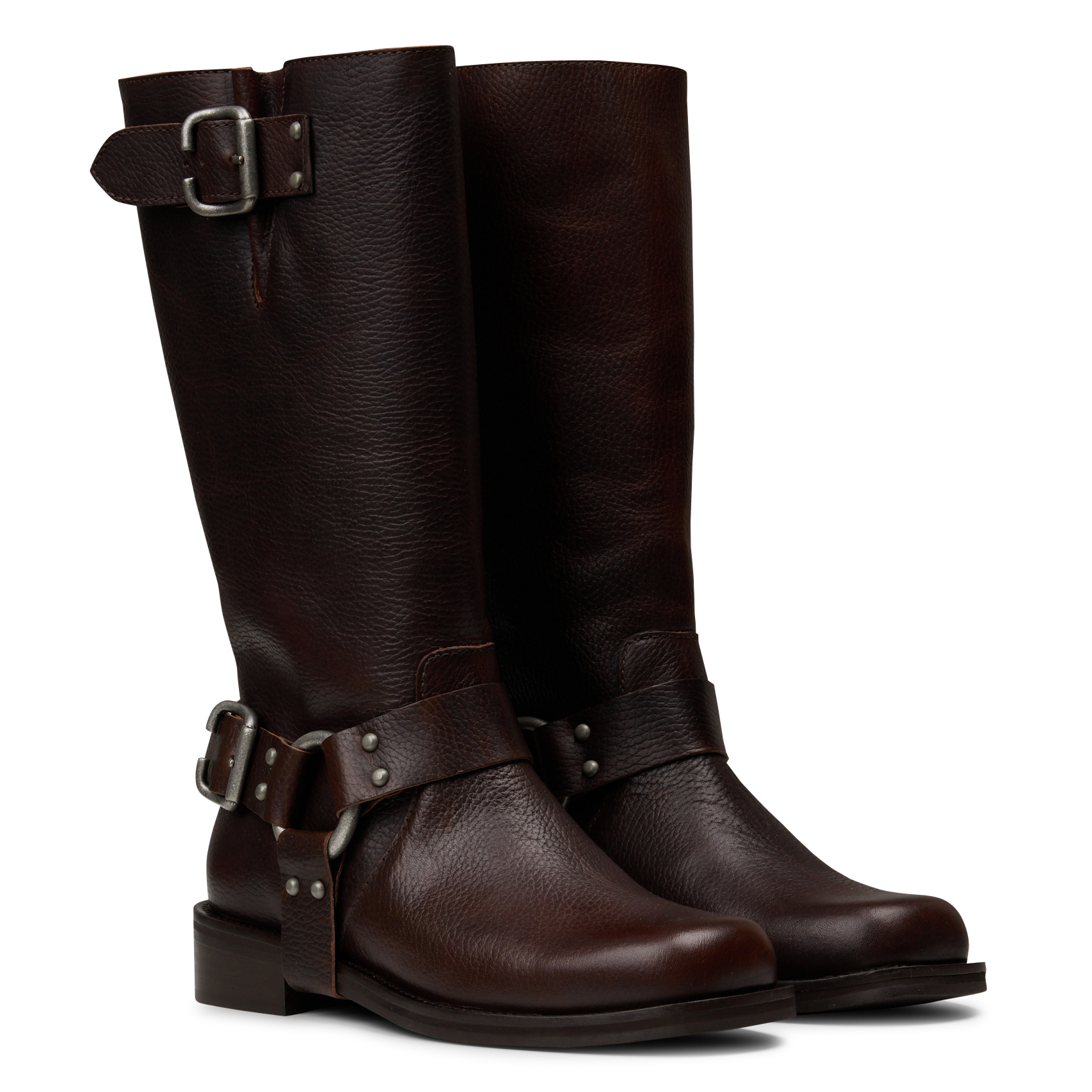 Buckled leather boots MELLOW YELLOW Brown