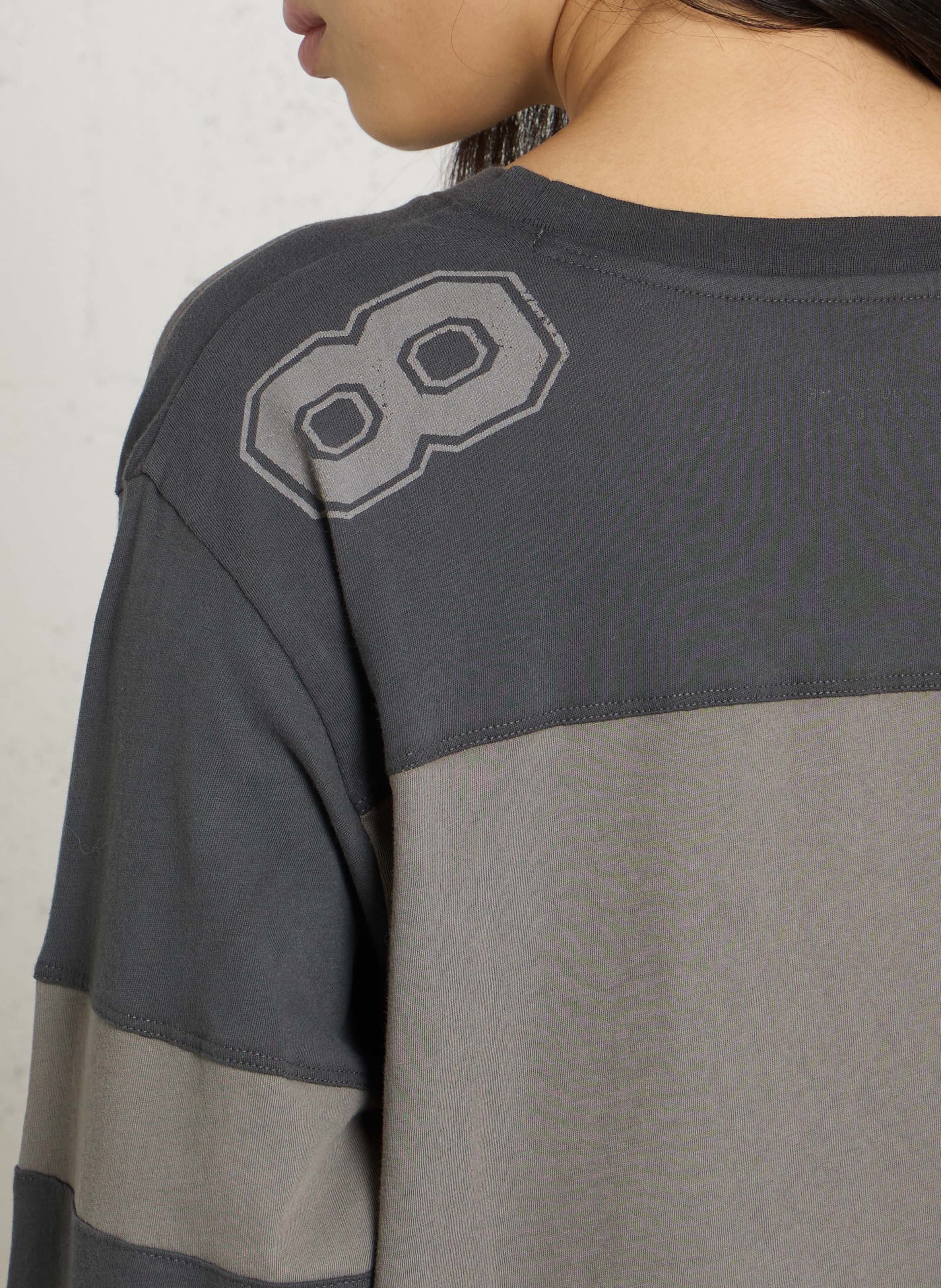 Straight fit round neck t-shirt printed in organic cotton LEON & HARPER Grey