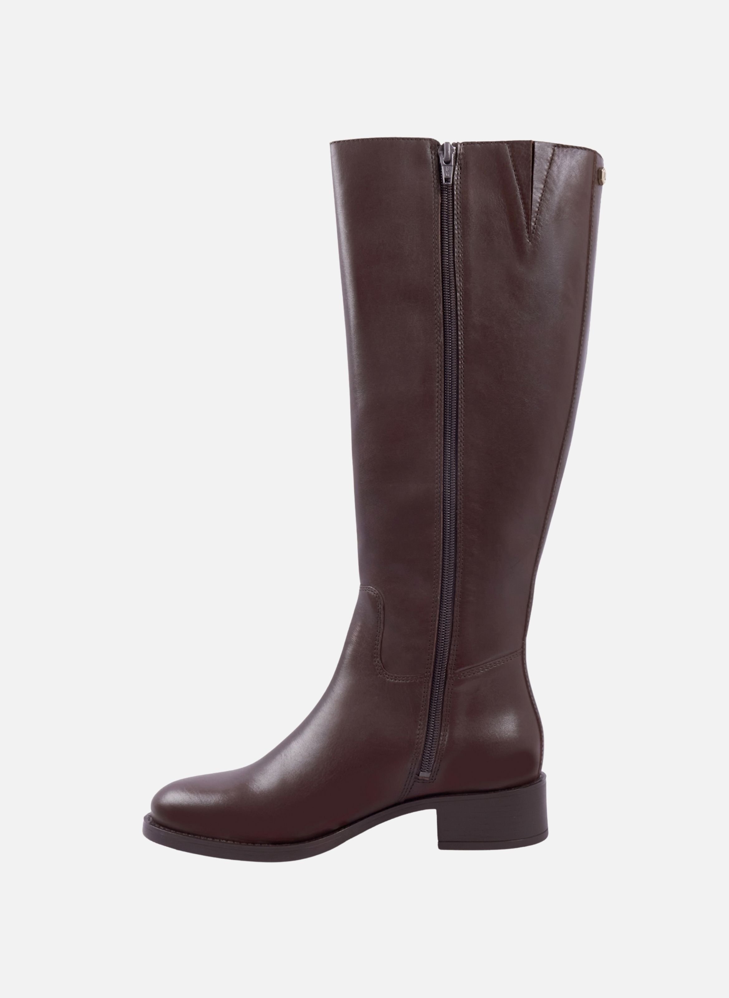 BOTTES PLATES LÉONIE in leather | Brown JULES & JENN Women