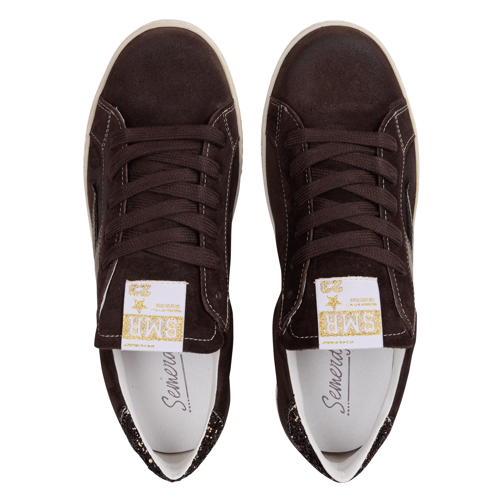Lage sneakers van gemengd leer SEMERDJIAN - SMR Bruin