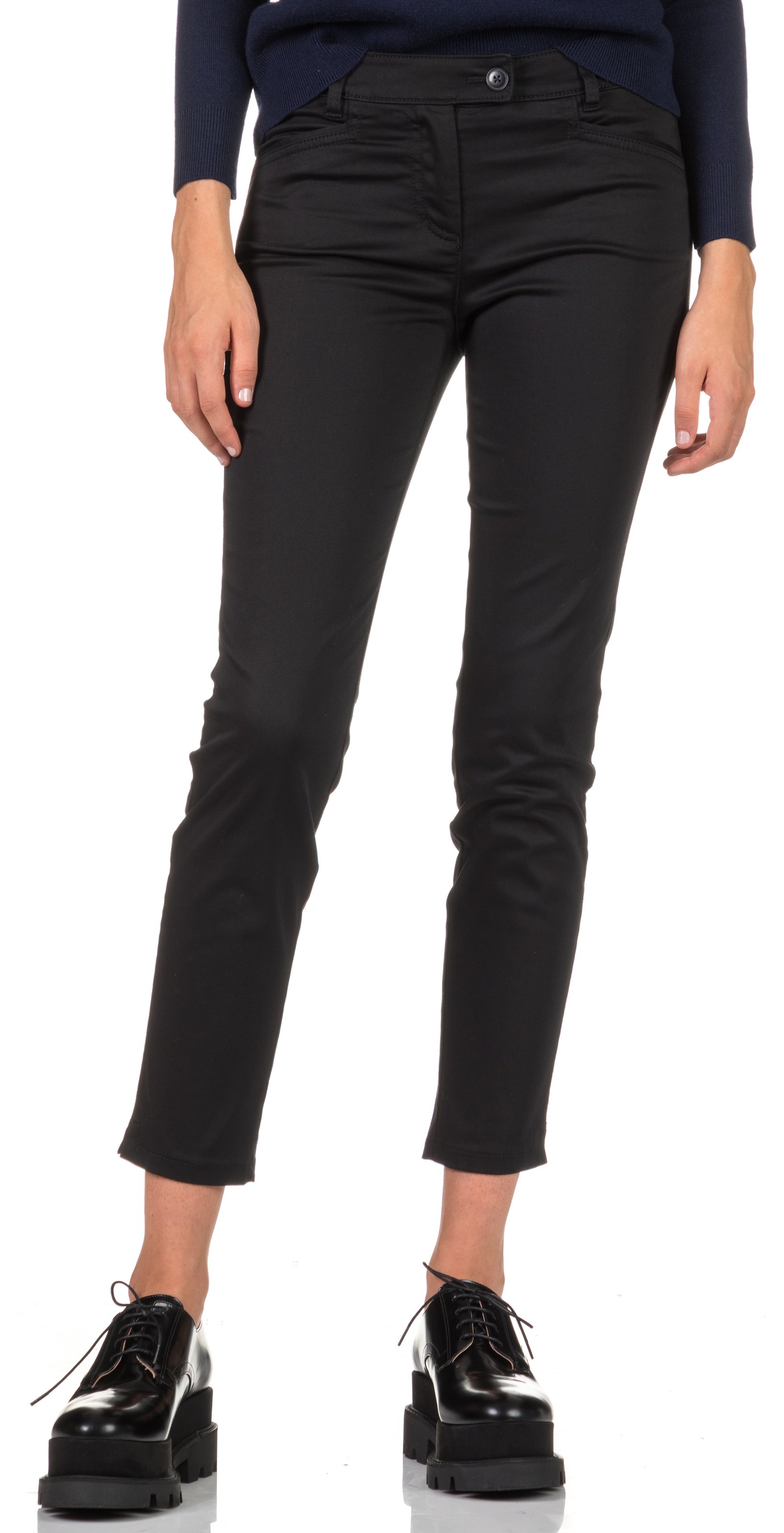 Pantalón slim tobillero de algodón MARC O'POLO Negro