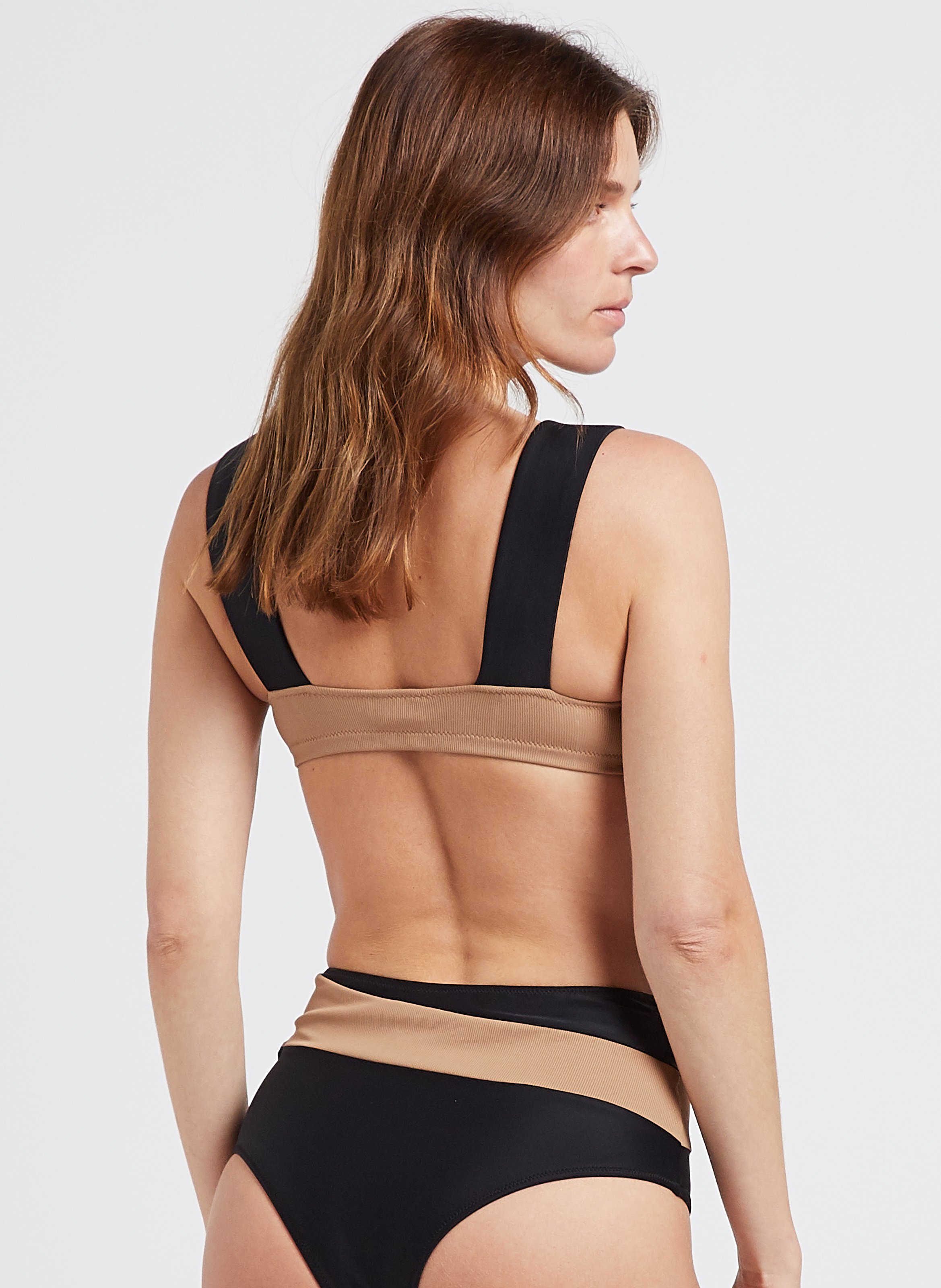 Culotte de maillot de bain asymétrique  LUZ COLLECTIONS Noir