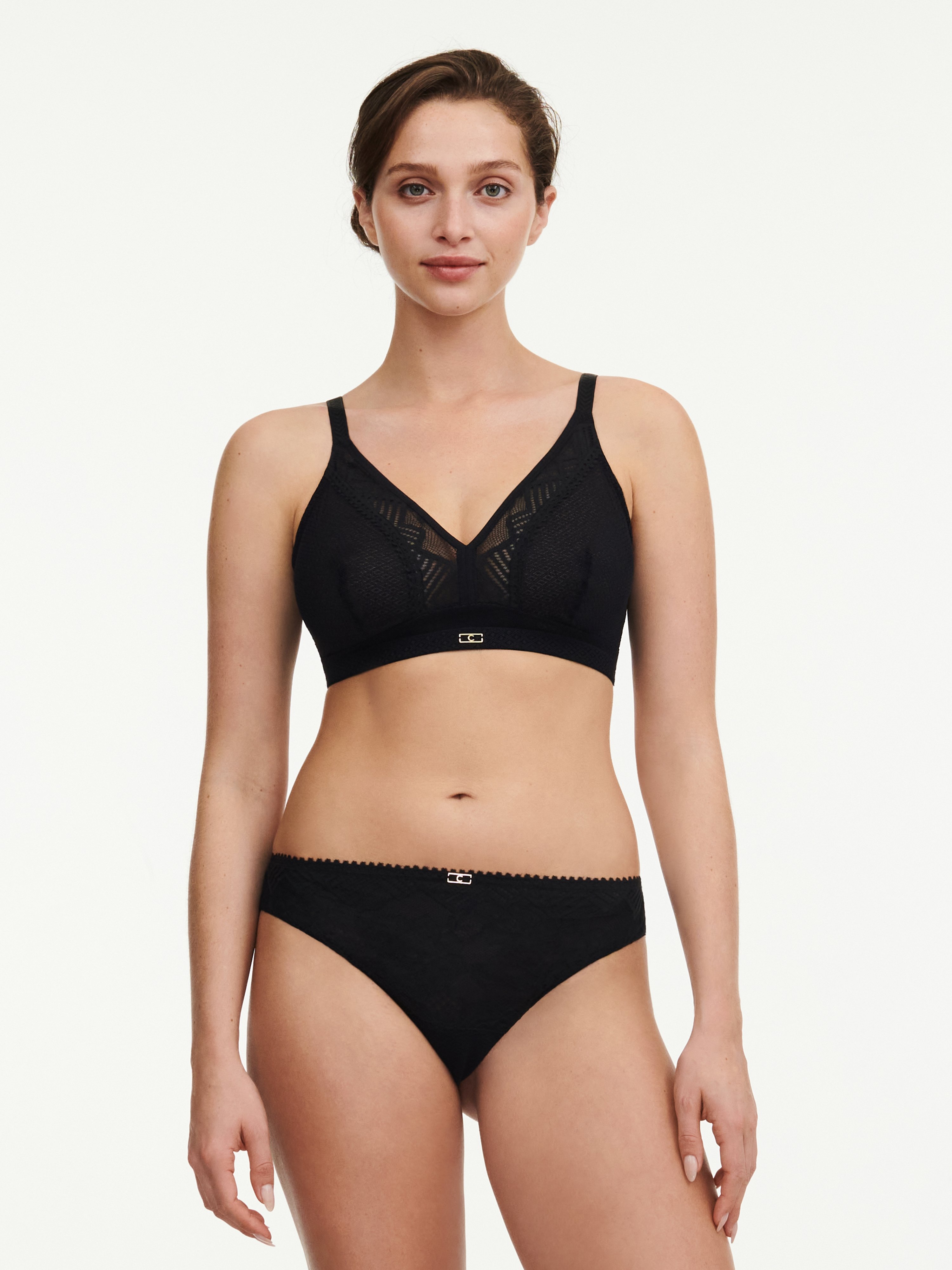 Non-wired support bra with cups CHANTELLE Black