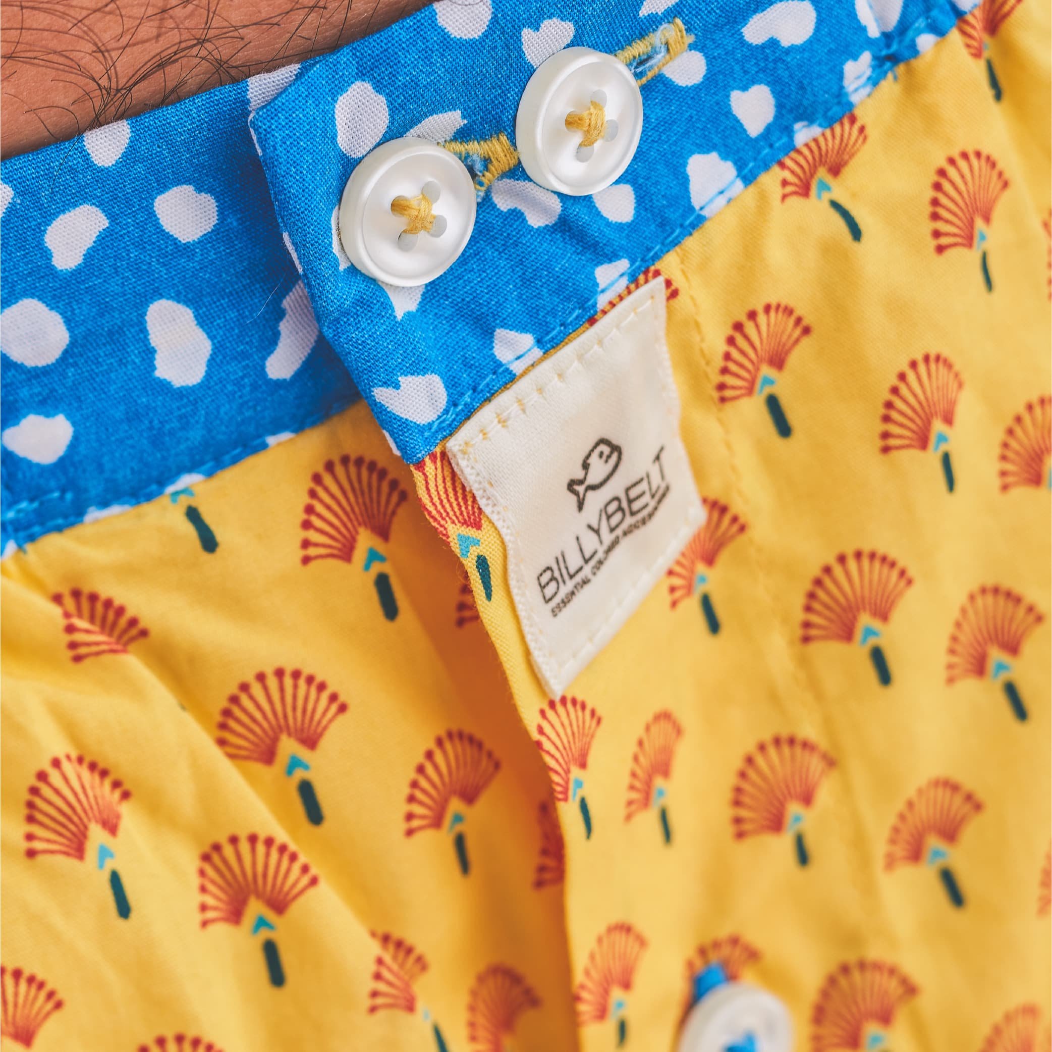 Organic cotton boxer shorts Yellow