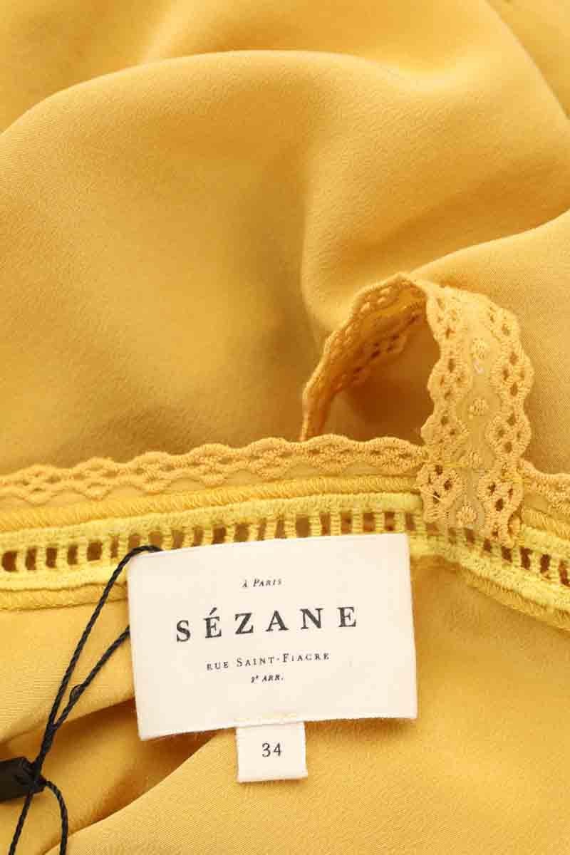 Azawood sleeveless top SEZANE - Seconde main Yellow