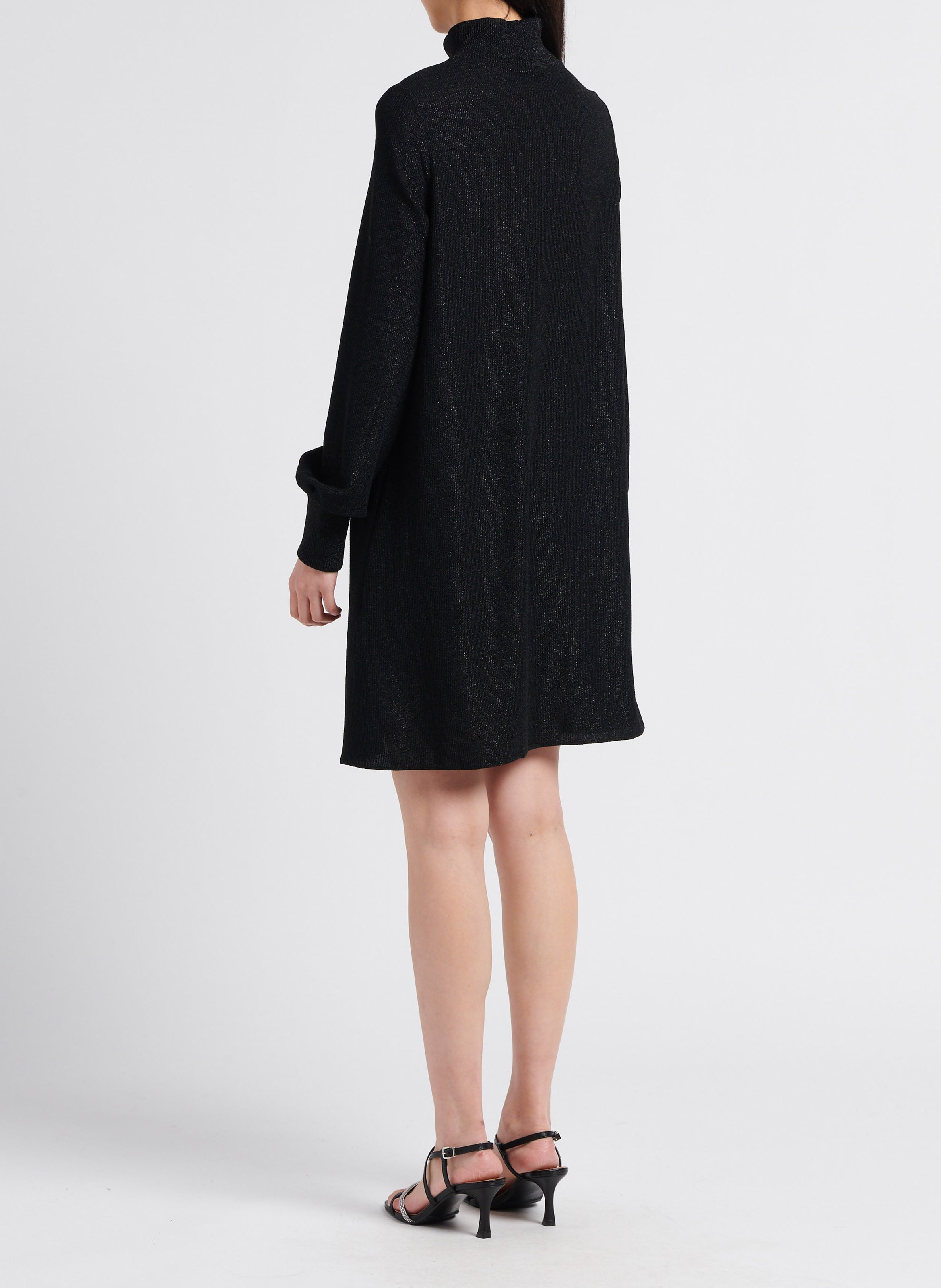 Sandales à talon en cuir  Noir