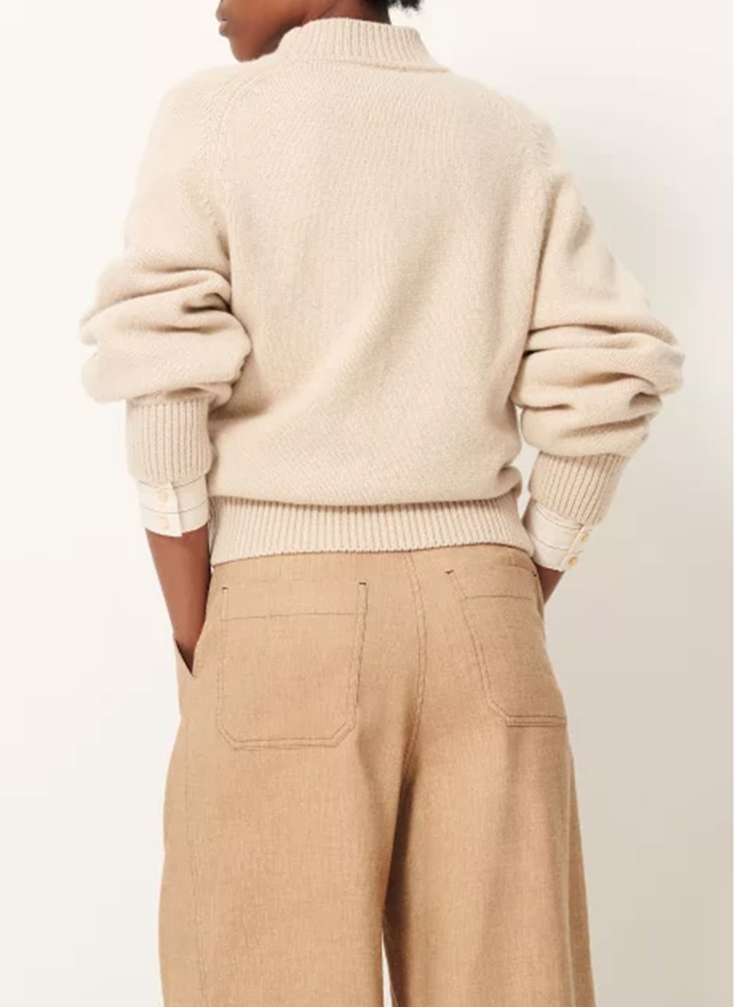 Straight wool-blend sweater SESSUN Beige